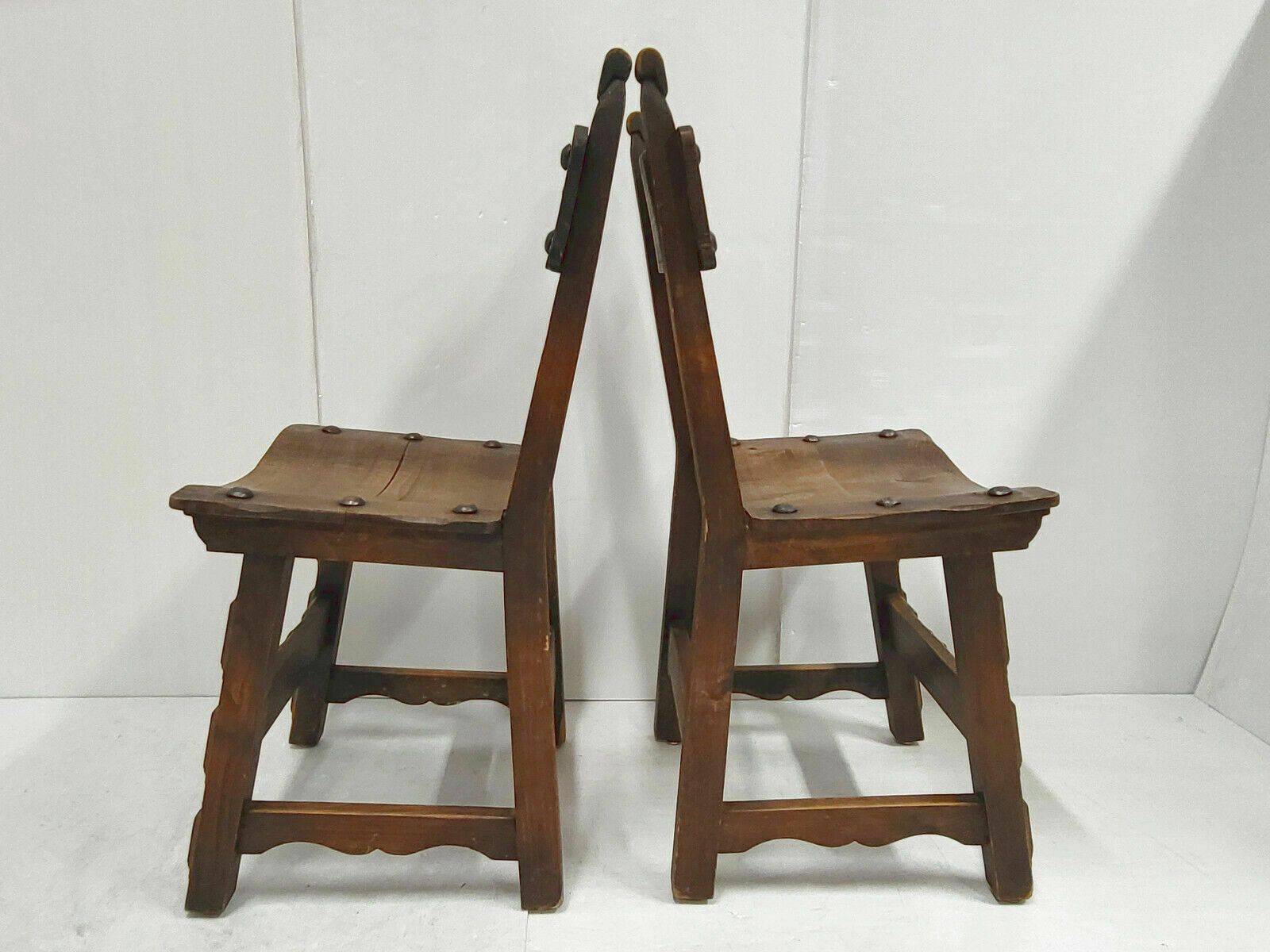 photo furniture Set Van 4 Vintage Brutalist Stoelen Uit De Jaren 1970 In Eiken En Metaal