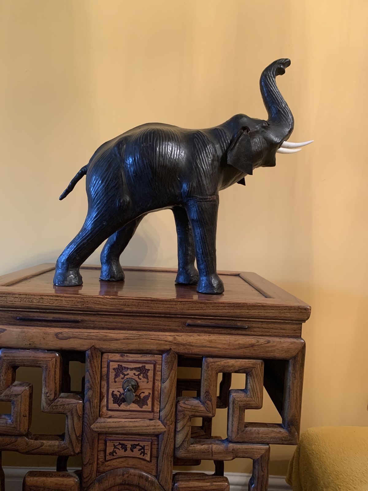 Mid Century Leather Elephant Retailed By Liberty Of London