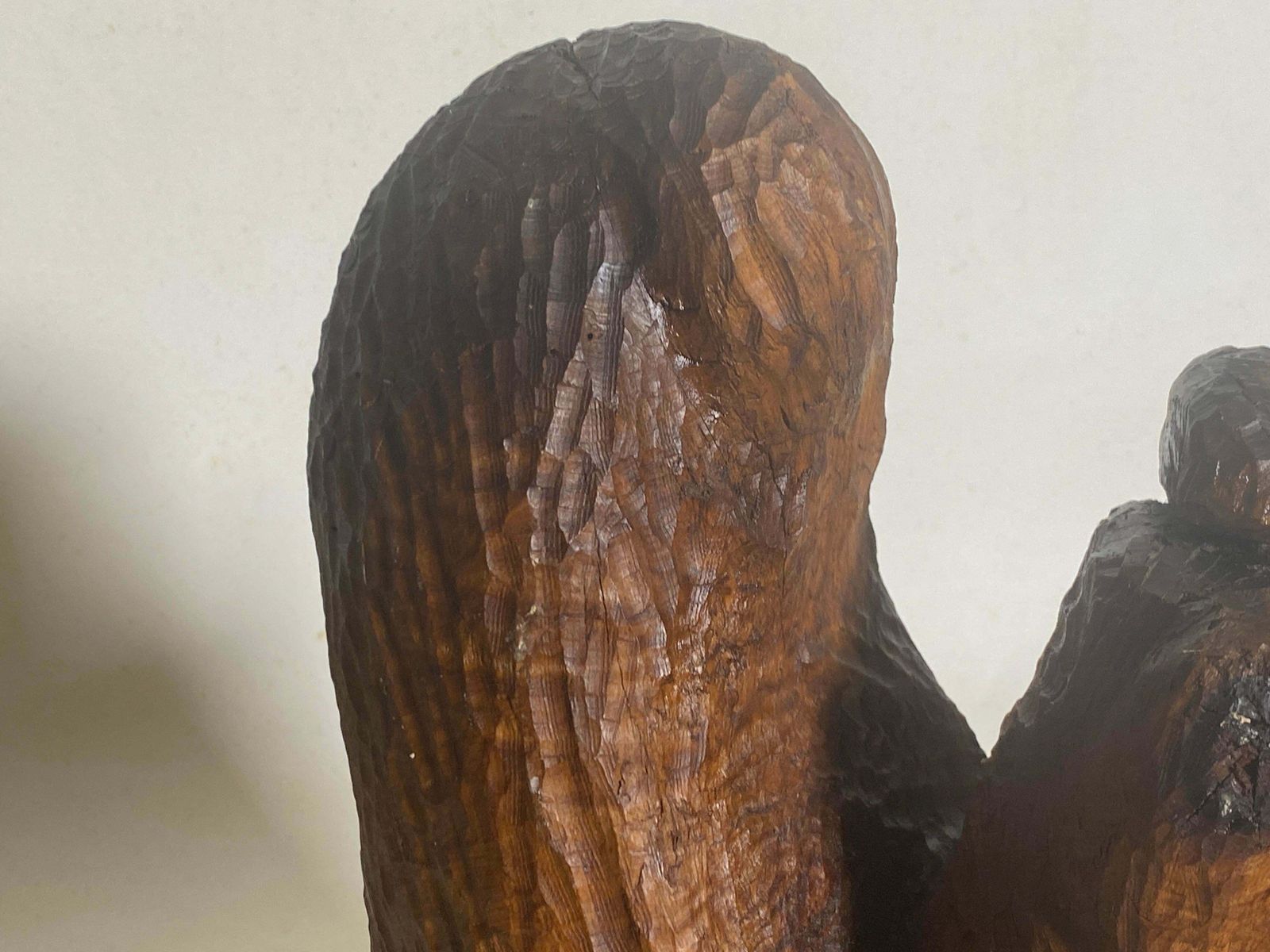 photo vintage Sculpture In Wood Butalist Design, 1950s France