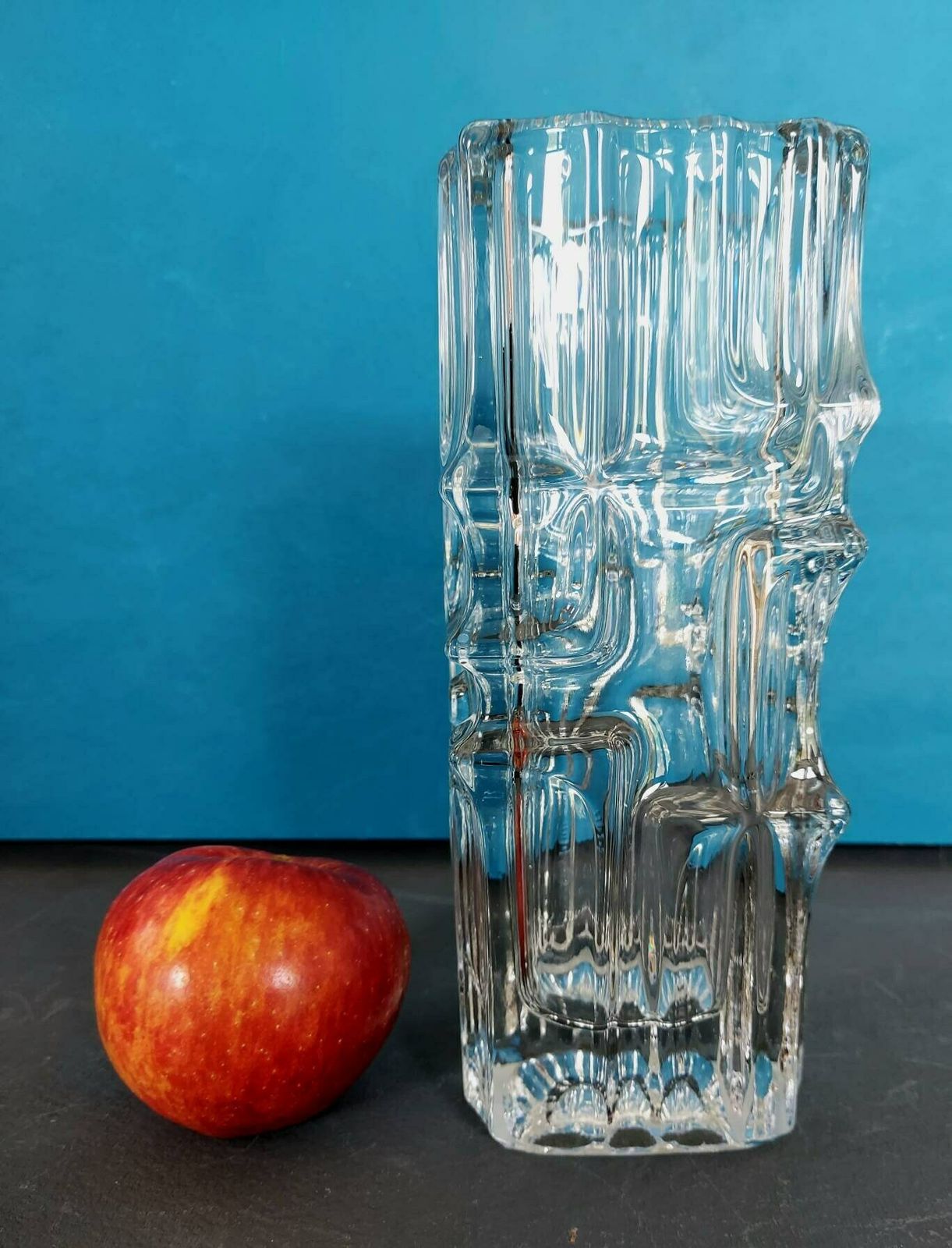 A Vintage Large Sklo Union Urban Bohemian Art Glass Vase, Modernist, 1970s