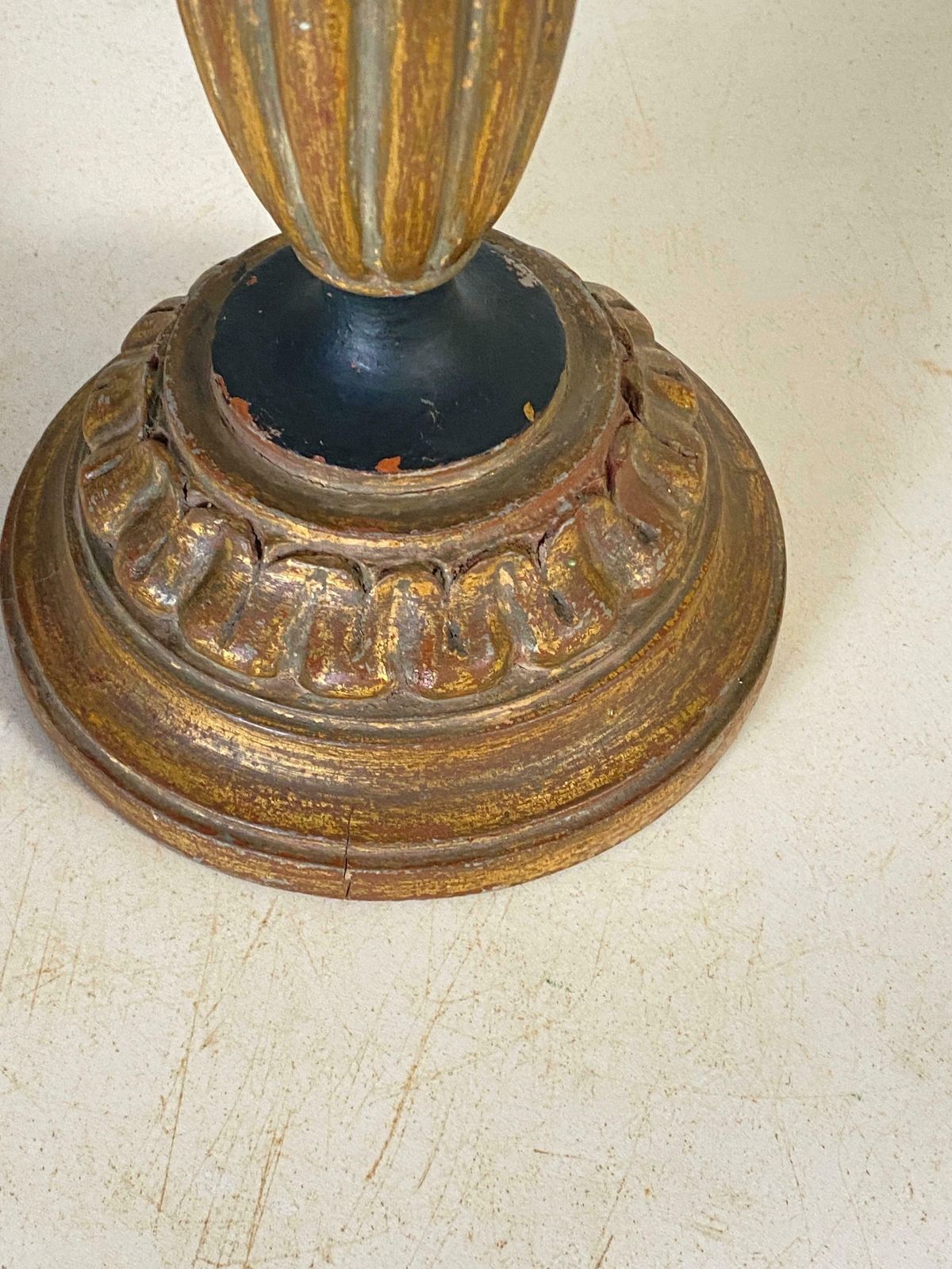 Gillt Wood Candle Holder Or Candlestick France, 1950 photo furniture