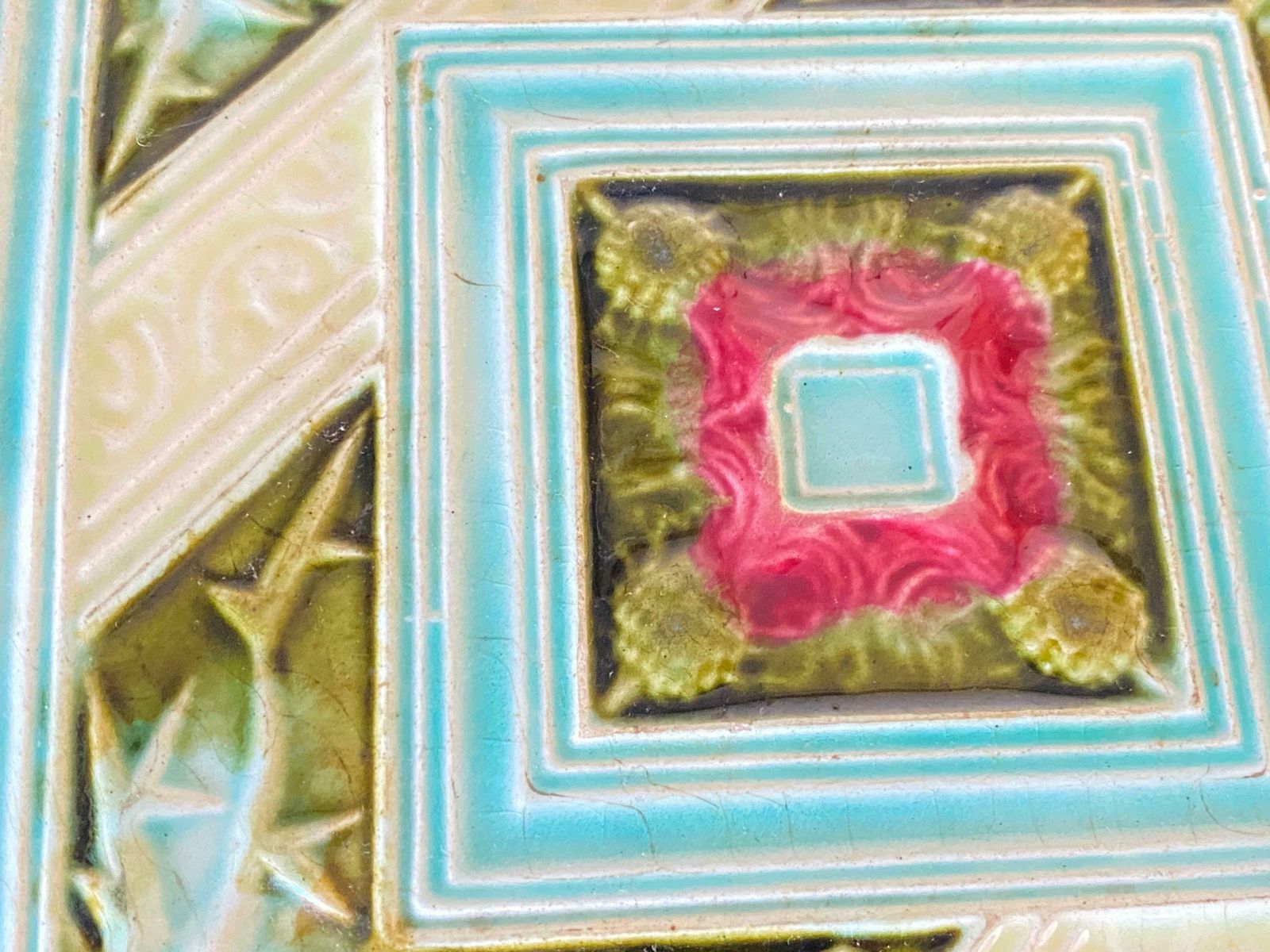 Ceramic Center Table Or Trivet By Jg Givet Art Nouveau Circa 1920 photo Home Decor