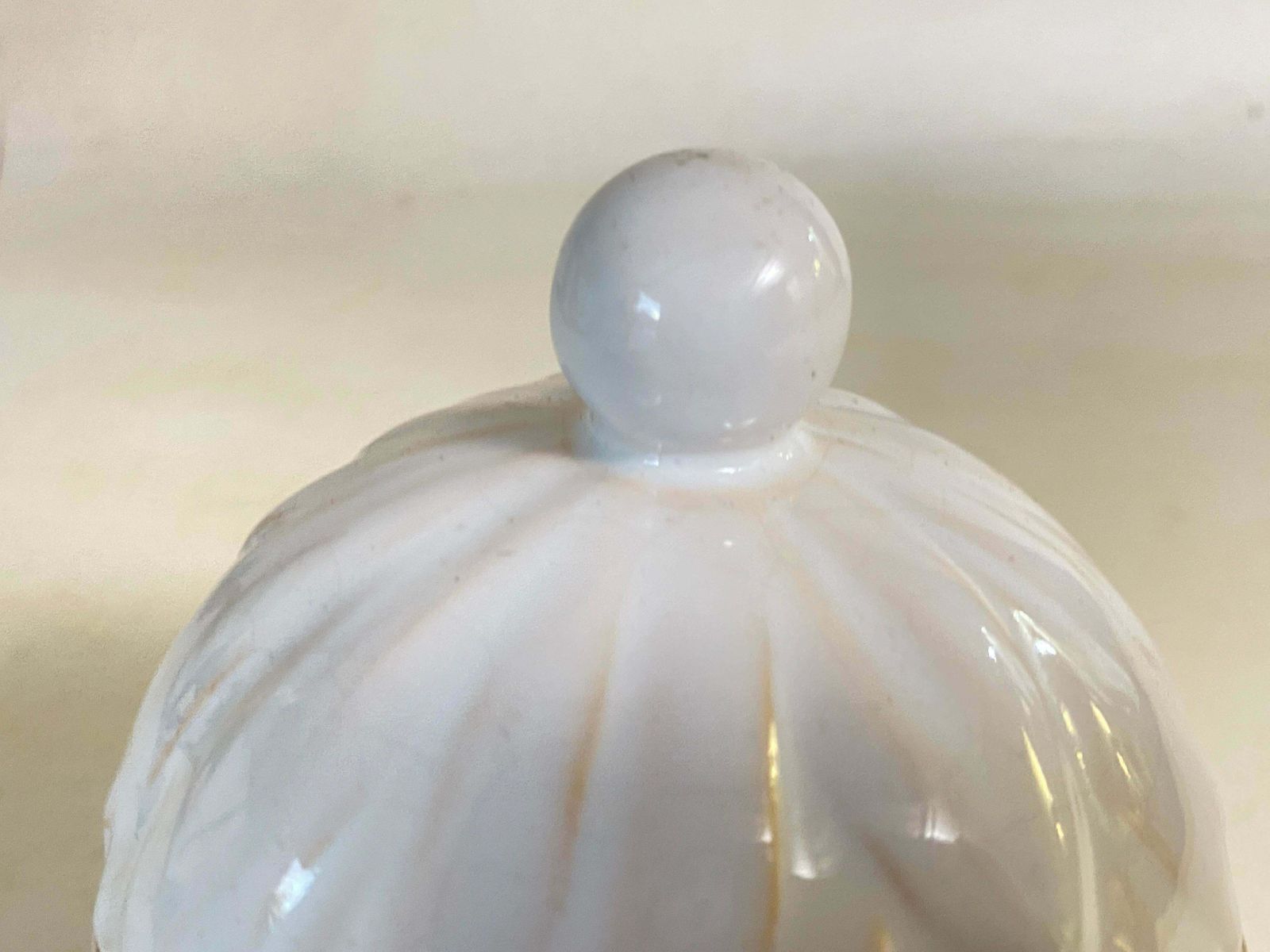 Sugar French Porcelain Sugar Pot By Sue & Mare White Color 20th Century photo for sale