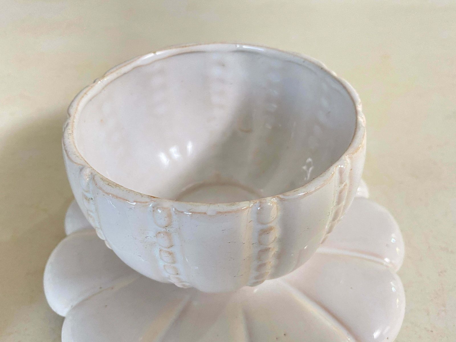 photo for sale Sugar French Porcelain Sugar Pot By Sue & Mare White Color 20th Century