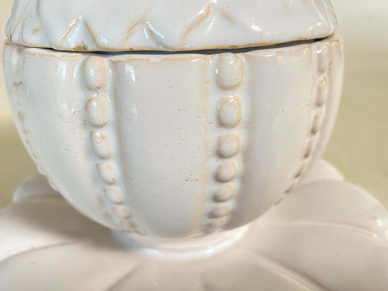 photo buy Sugar French Porcelain Sugar Pot By Sue & Mare White Color 20th Century