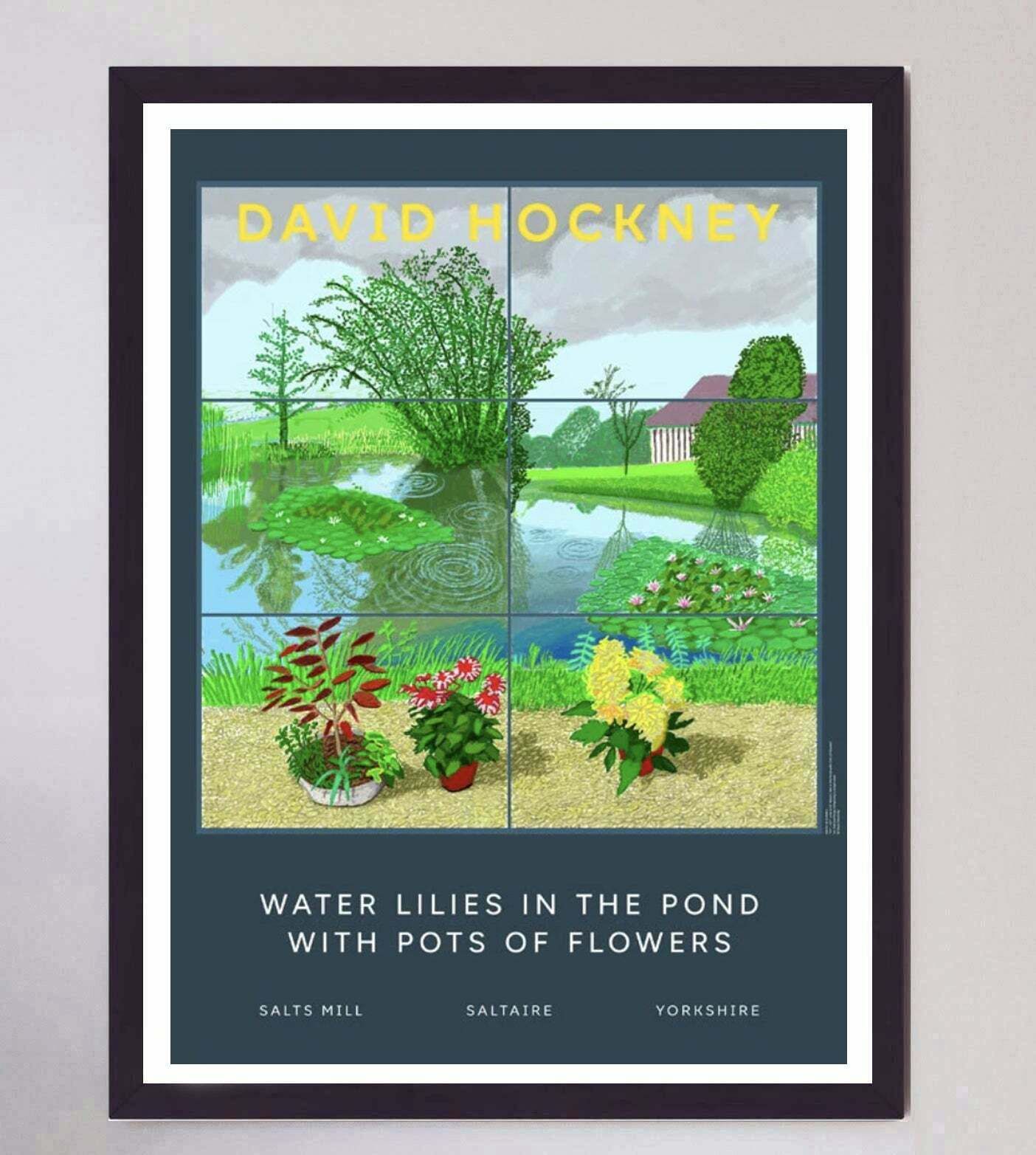 David Hockney   Water Lilies In The Pond With Pots Of Flowers photo furniture