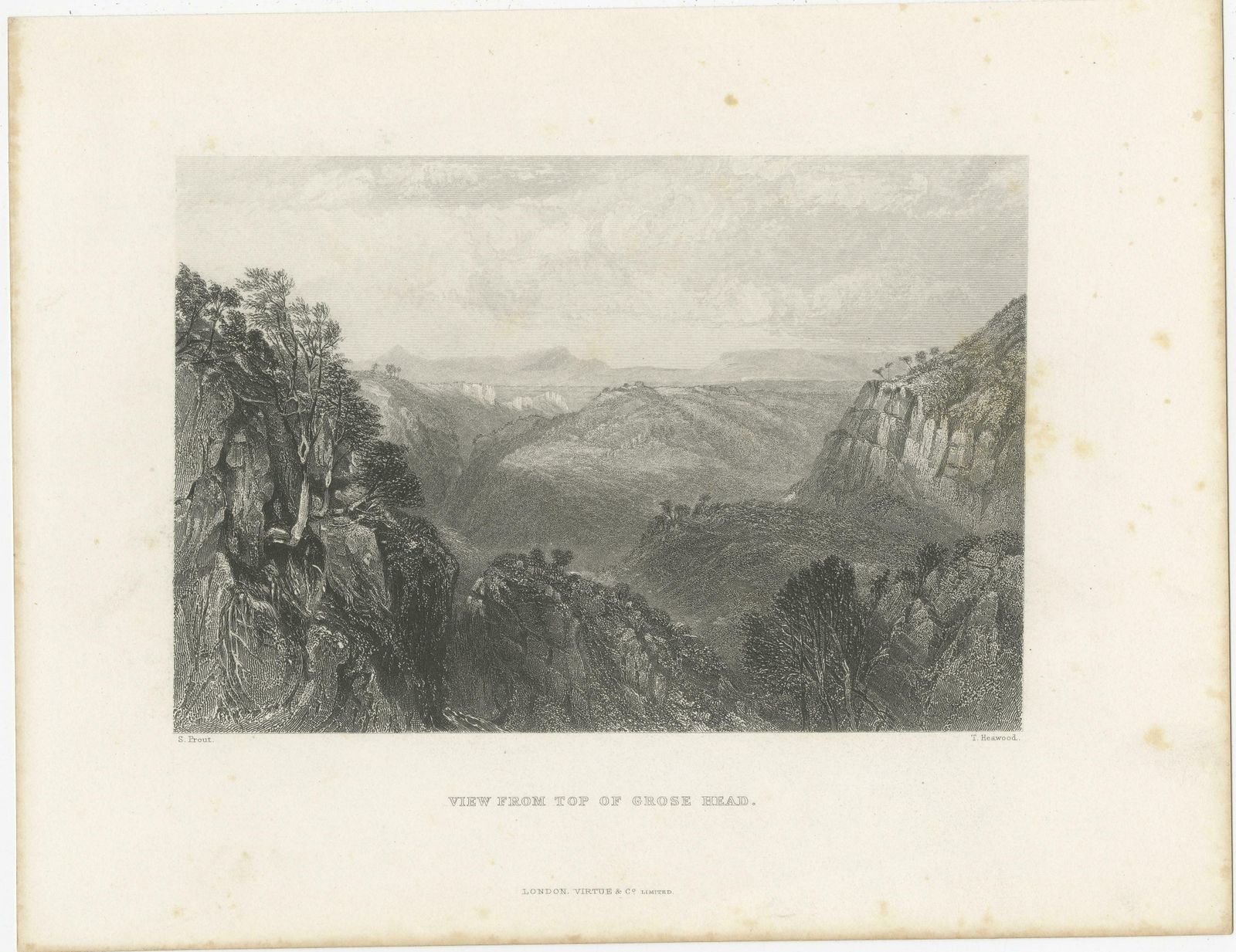 Antique Print Of Grose Head, Blue Mountains National Park, Australia photo furniture