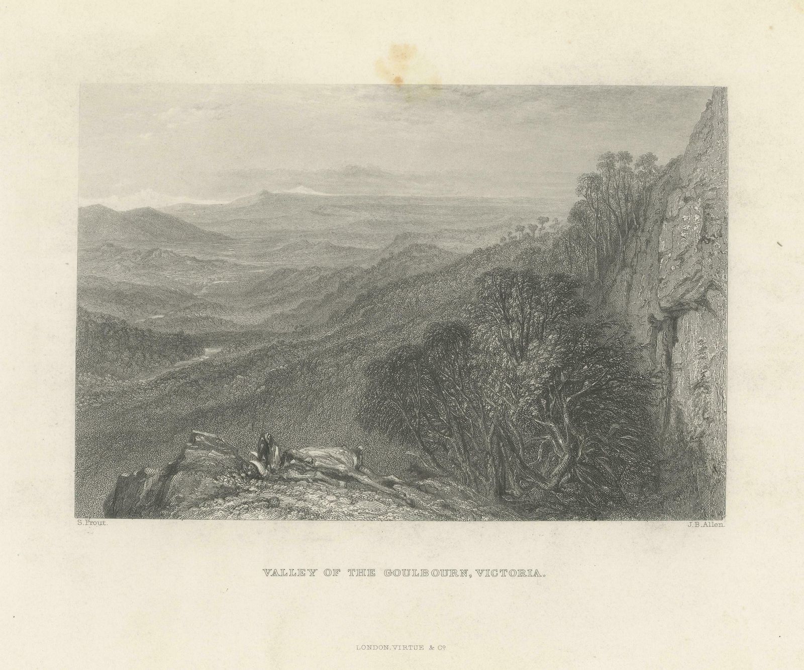 Antique Print Of Goulburn Valley, Victoria, Australia photo for sale