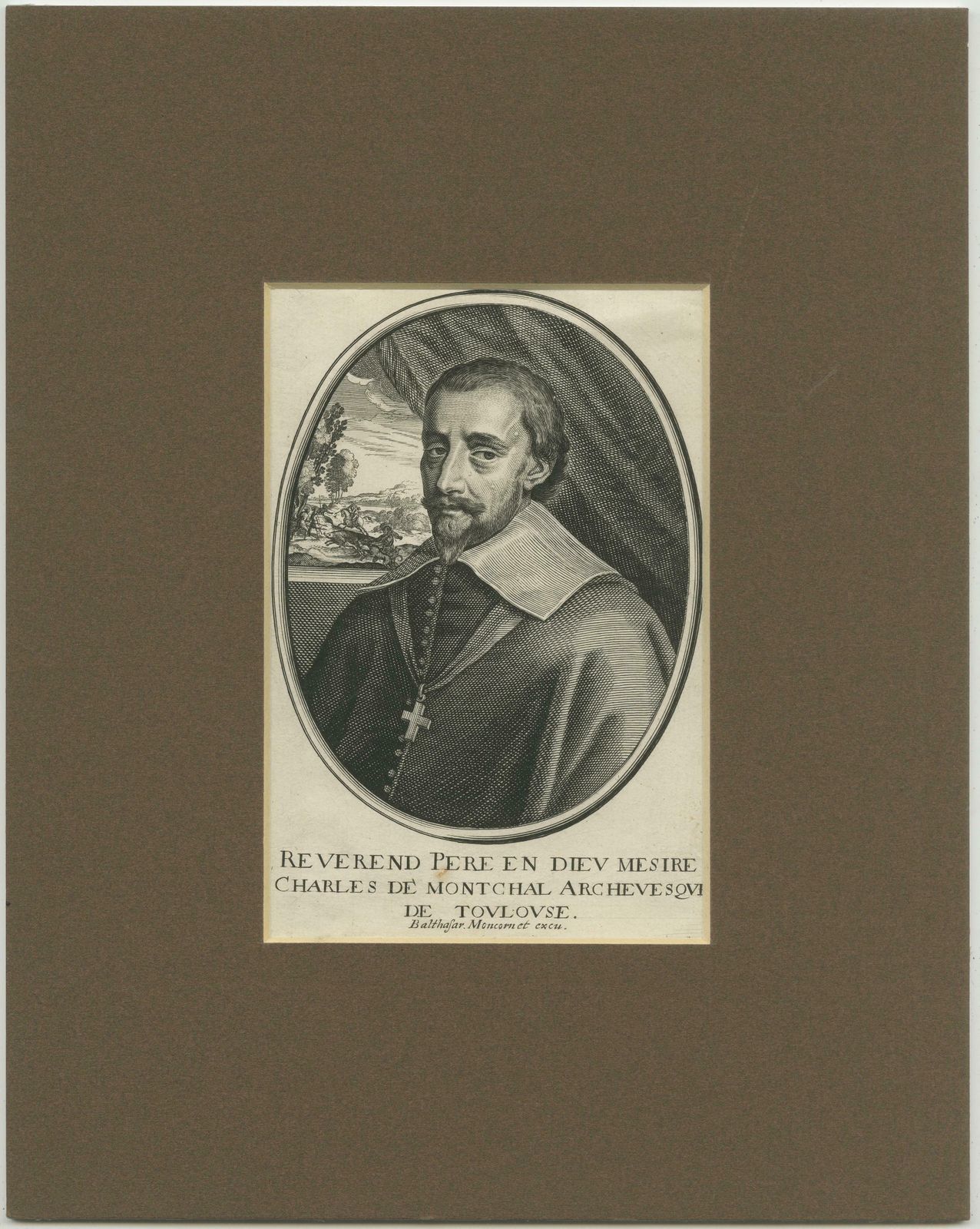 Antique Portrait Of Charles De Montchal, Archbishop Of Toulouse photo furniture