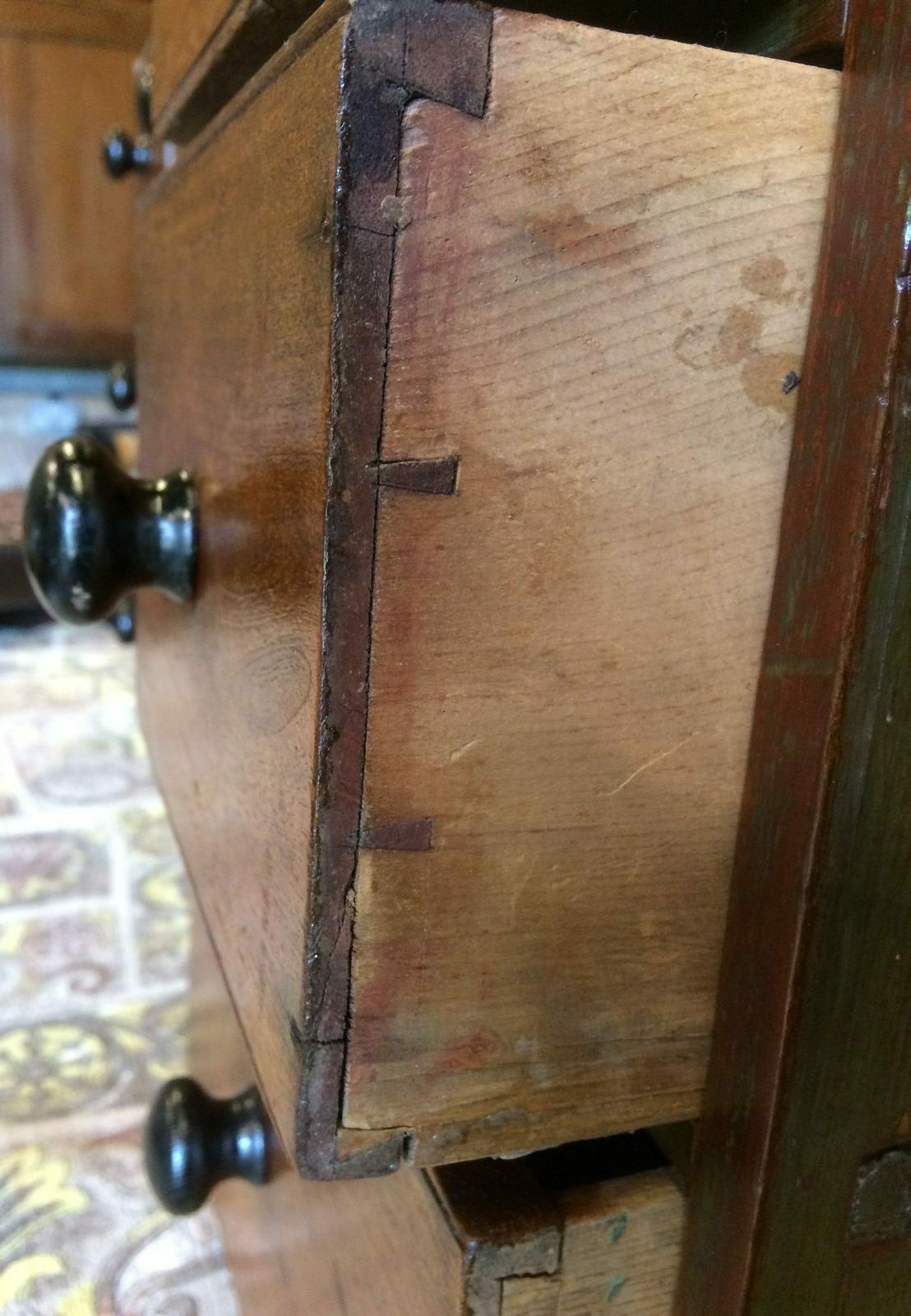 Antique Flight Of Drawers / Kitchen Spice Drawers photo Furniture