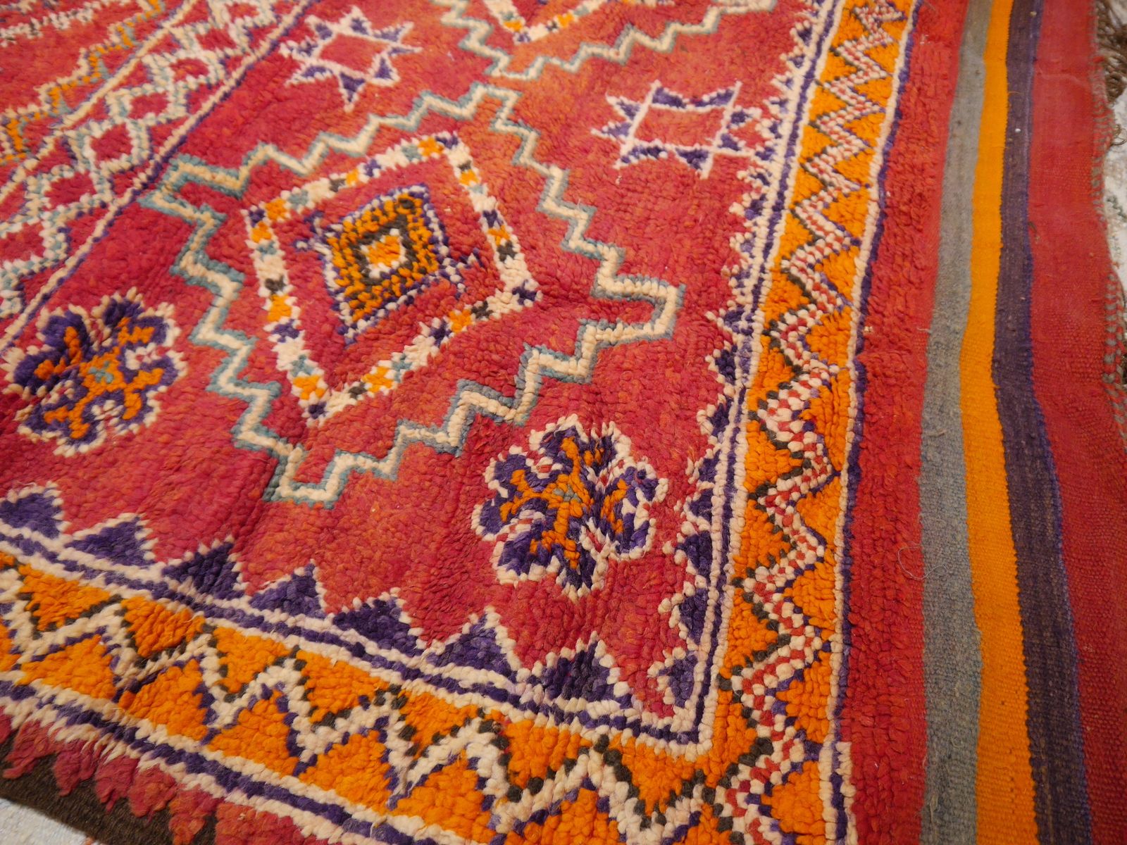 photo furniture Vintage Rug Boujad 10.9 X 5.6 Ft Moroccan Berber Tribal Carpet 330 X 170 Cm