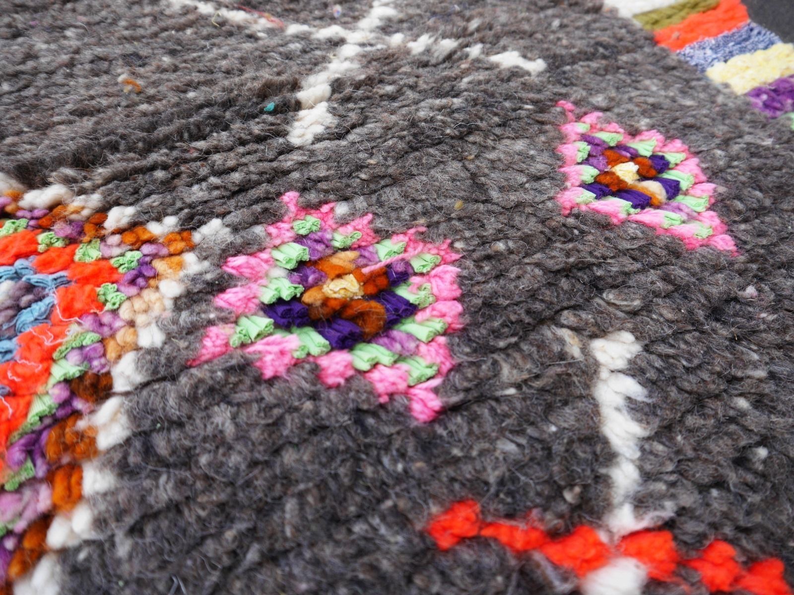 Textiles Berber Rug Morocco 7.4 X 4.5 Ft Moroccan Art 225 X 135 Cm photo