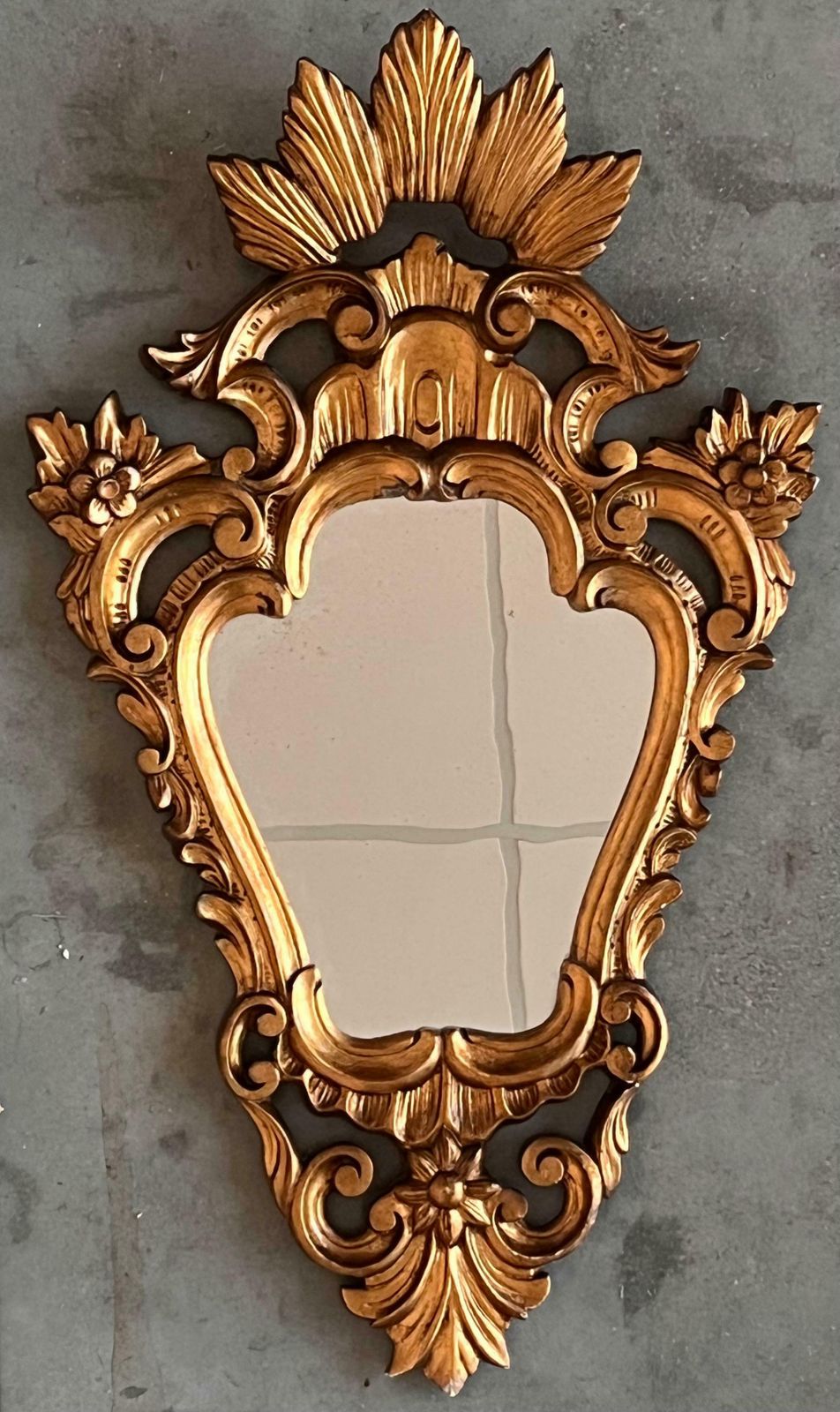19th Century Antique Gold Cornucopia Mirror photo furniture