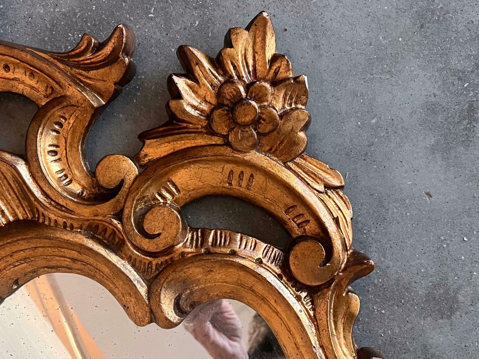 19th Century Antique Gold Cornucopia Mirror photo 1564.0