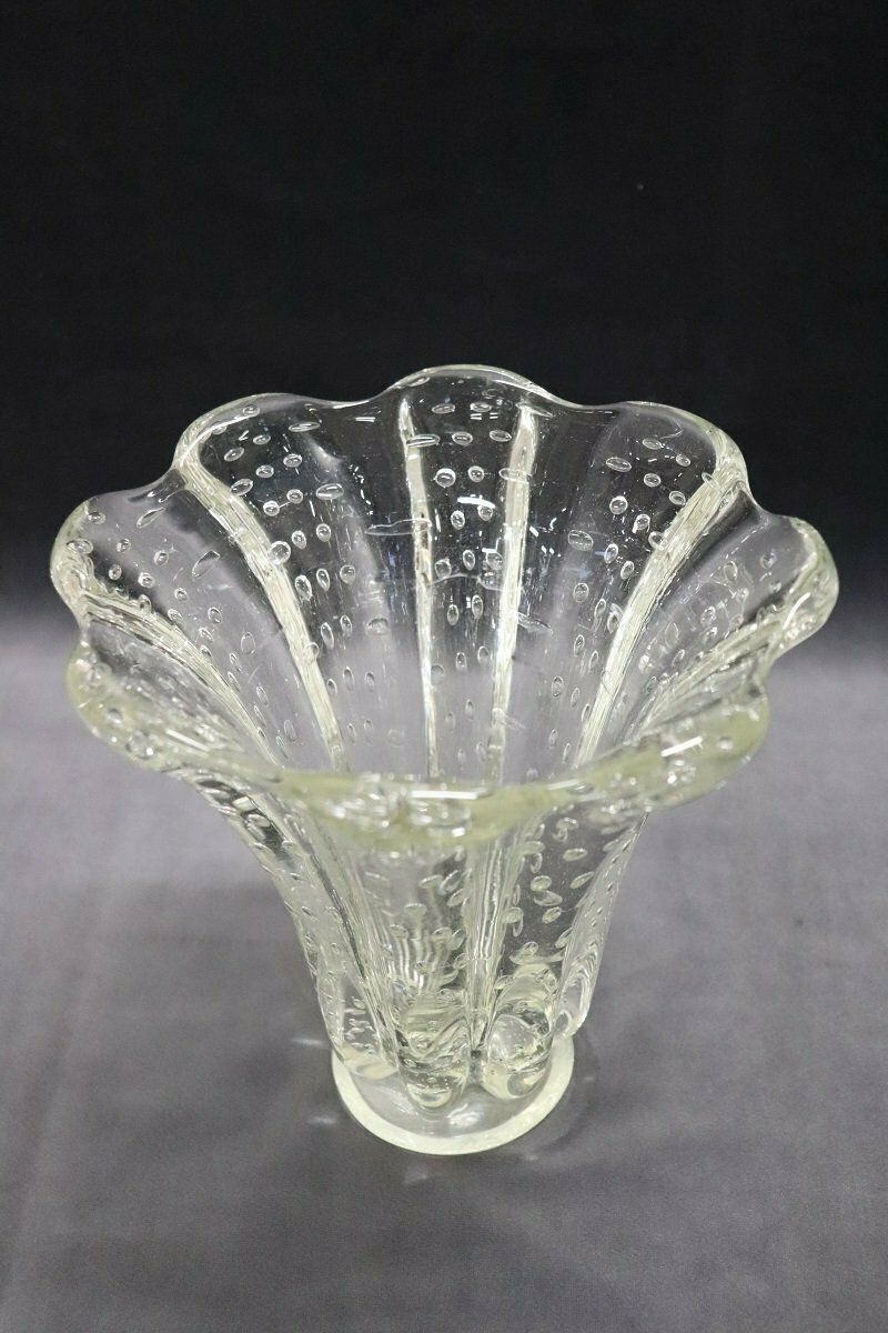 Murano Glass Vase Attributed To Ercole Barovier For Seguso, 1950s photo Home Decor