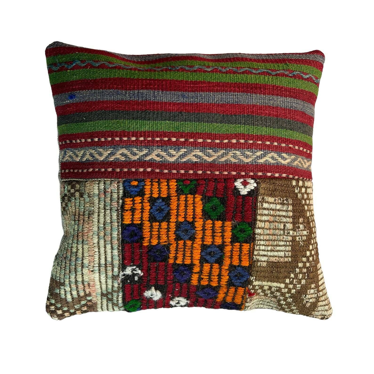 Etnische Kilimkussen, Kussenhoes, Bohemian Kilimkussen, Handgeweven Kilimkussen, Sierkussen Voor De Bank, Meditatie Kilimhoes