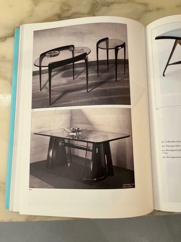photo vinterior Carved Mahogany Legs & Glass Top Side Table By Max Ingrand, Fontana Arte Ca.1952