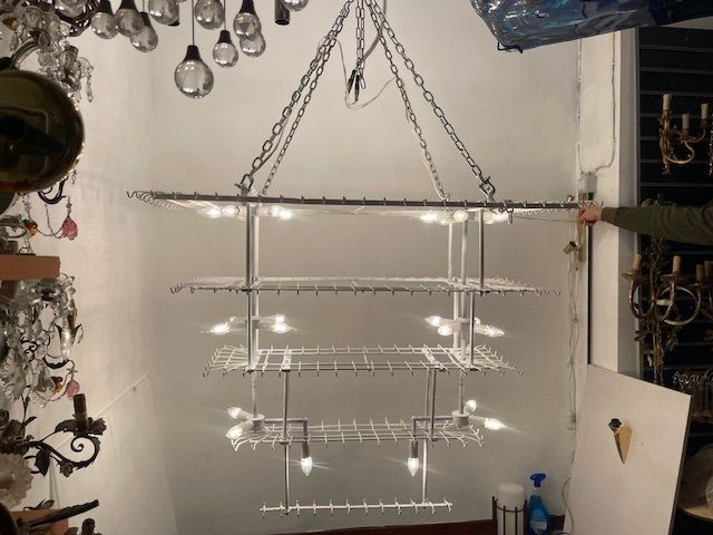 Extra Large Glass Tube Chandelier 24 Lights photo vinterior