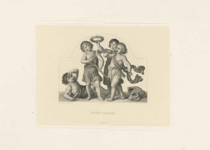 Antique Print 'Victory Fanfare' Of The Curtain In The New Opera House In Vienna photo for sale