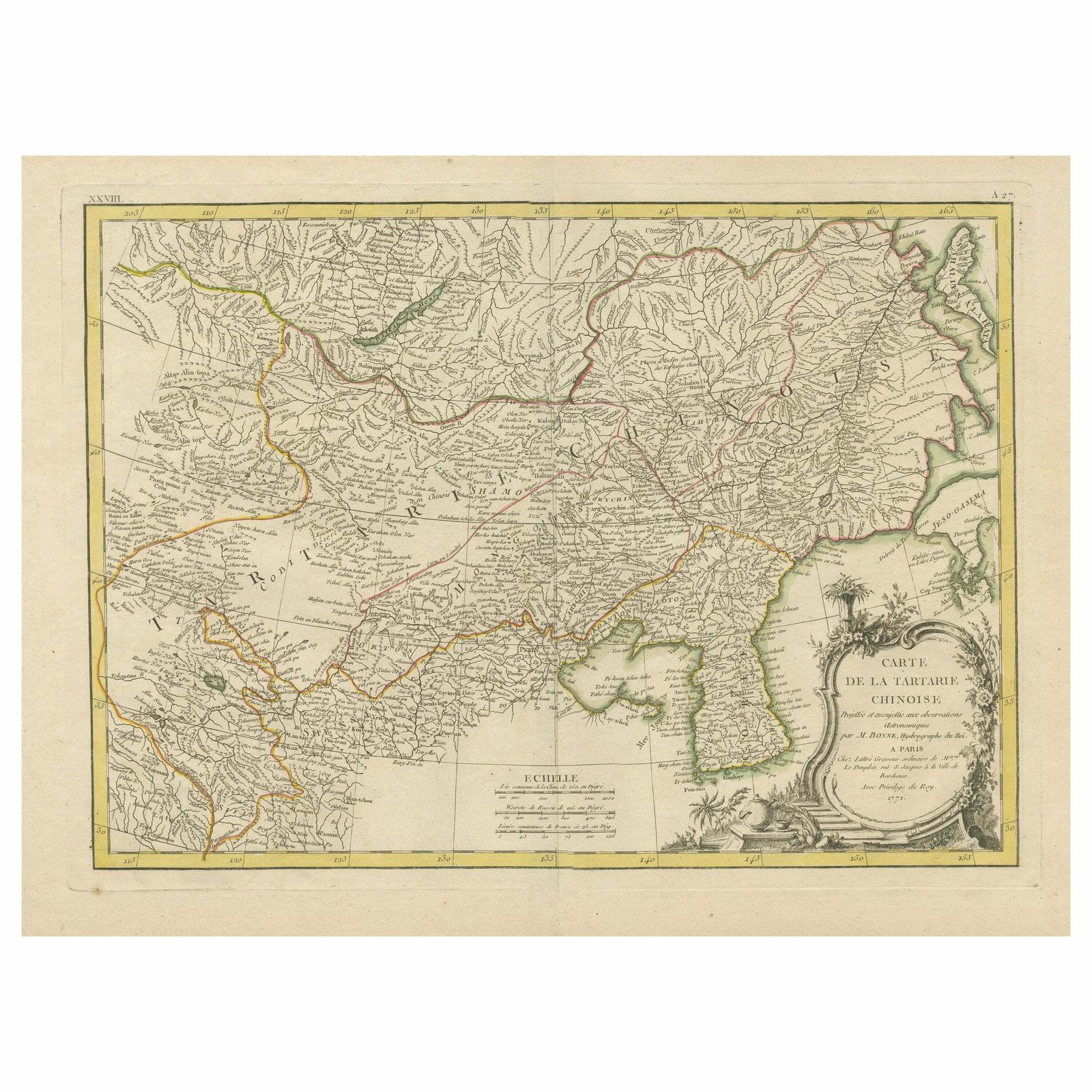 Original Old Map Of Present Day Mongolia, Northeast China And Korea