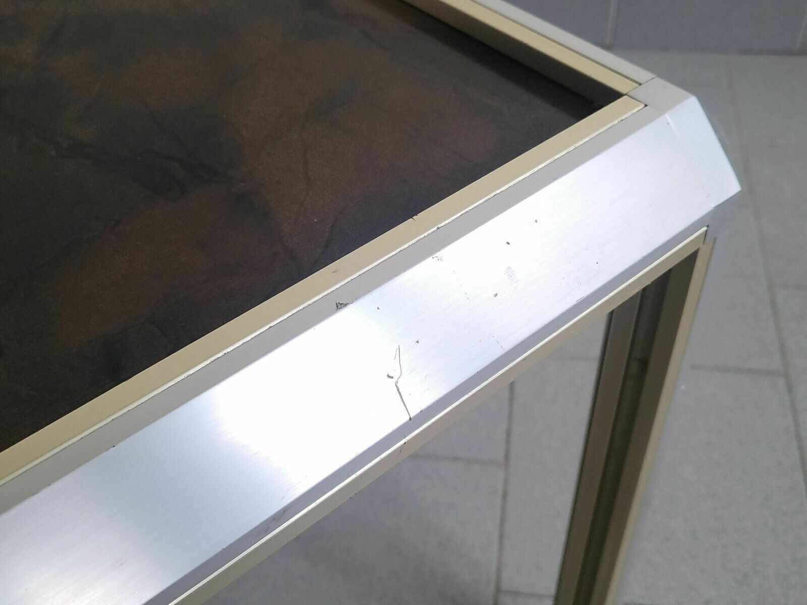 Low Table Table Vintage Court Court 60s In Aluminium   Formica 60s 1960s photo buy