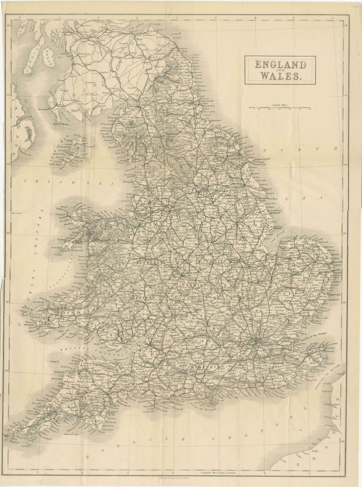 Antique Folding Map Of England And Wales photo furniture