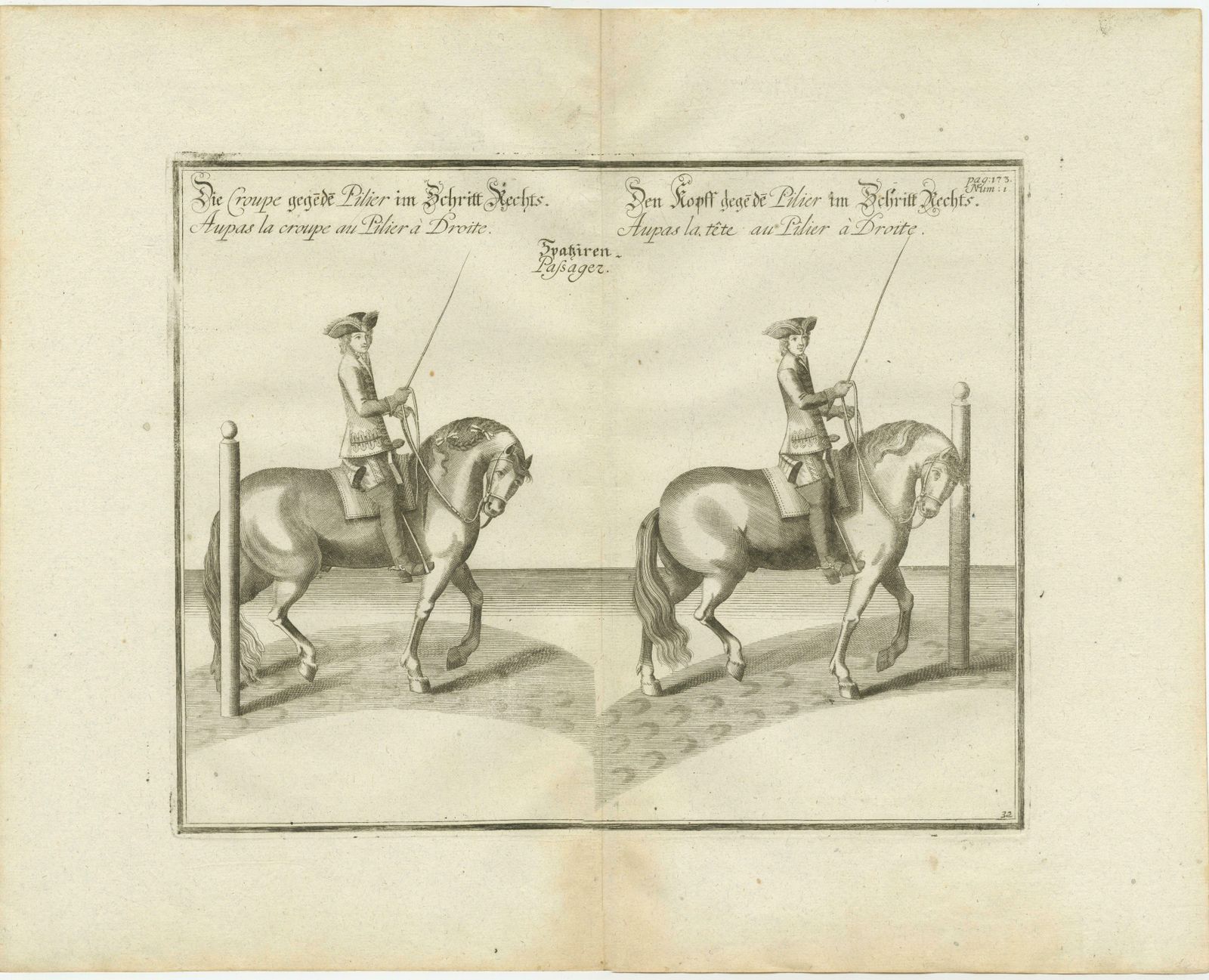 Set Of 3 Antique Horse Riding Prints photo for sale