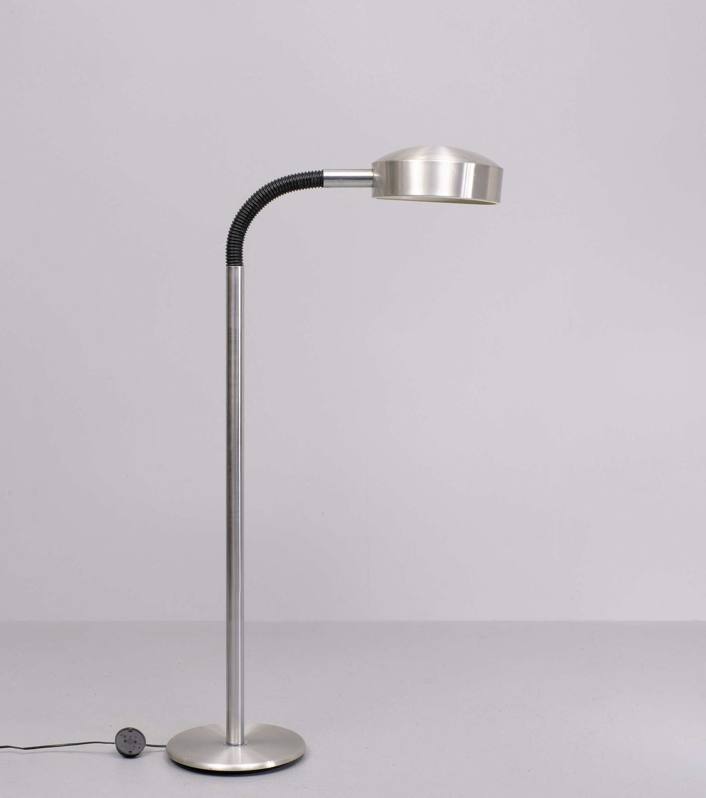Herda Aluminum Flexible Goose Neck Floor Lamp 1970s