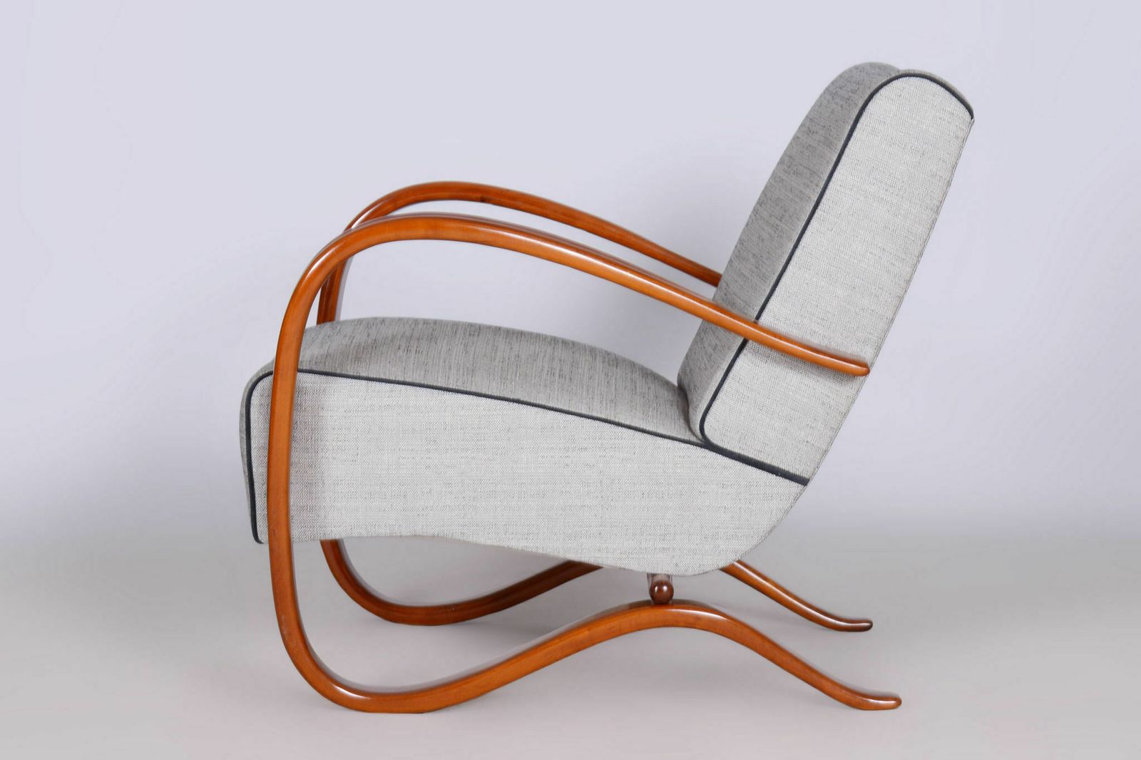 Furniture Pair Of Restored H 269 Armchairs, By Jindrich Halabala, Up Zavody, Czech, 1930s photo