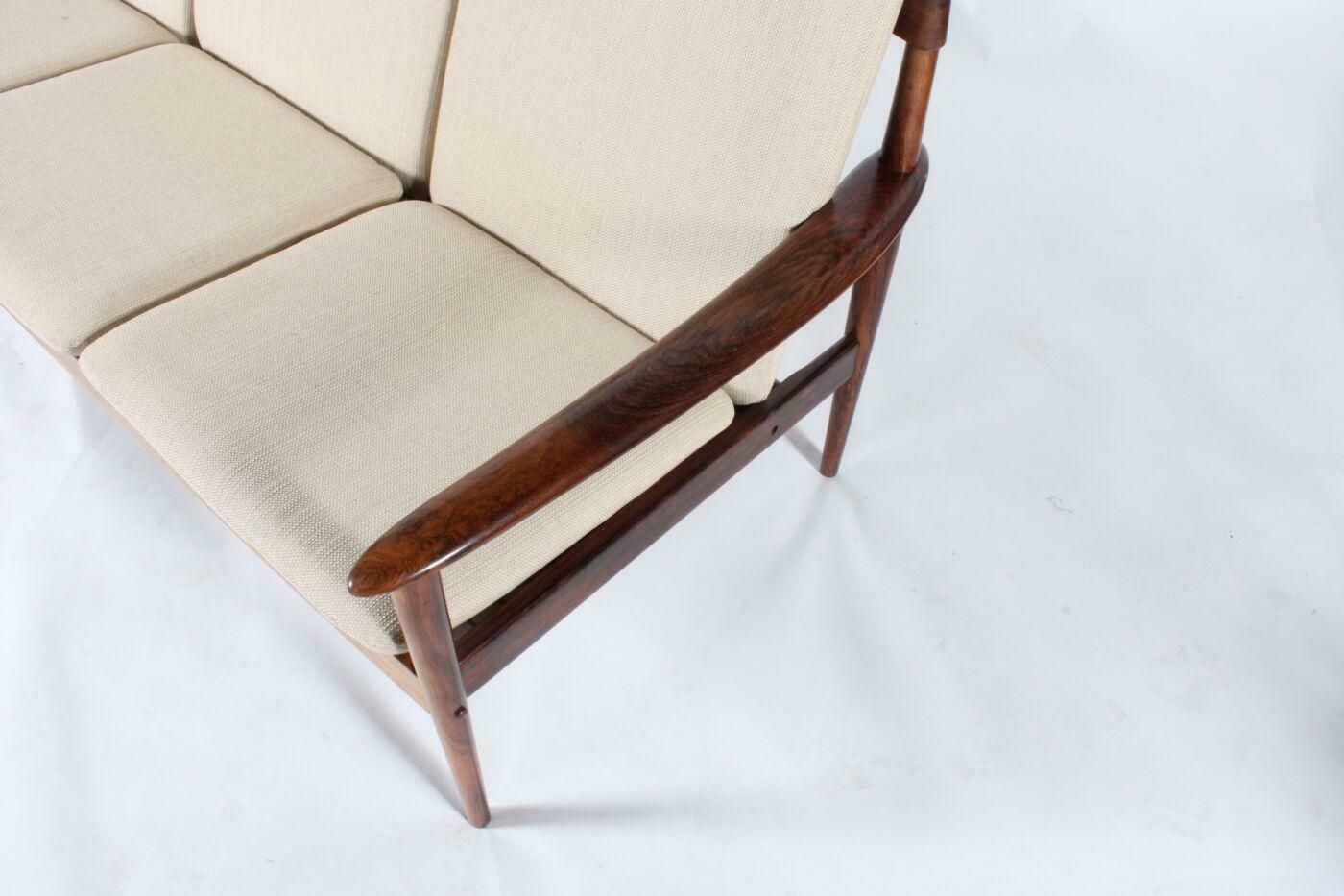 A Wonderful And Rare Danish Sofa In Rosewood By Grete Jalk Pj Mobelfabrik photo 3017.0