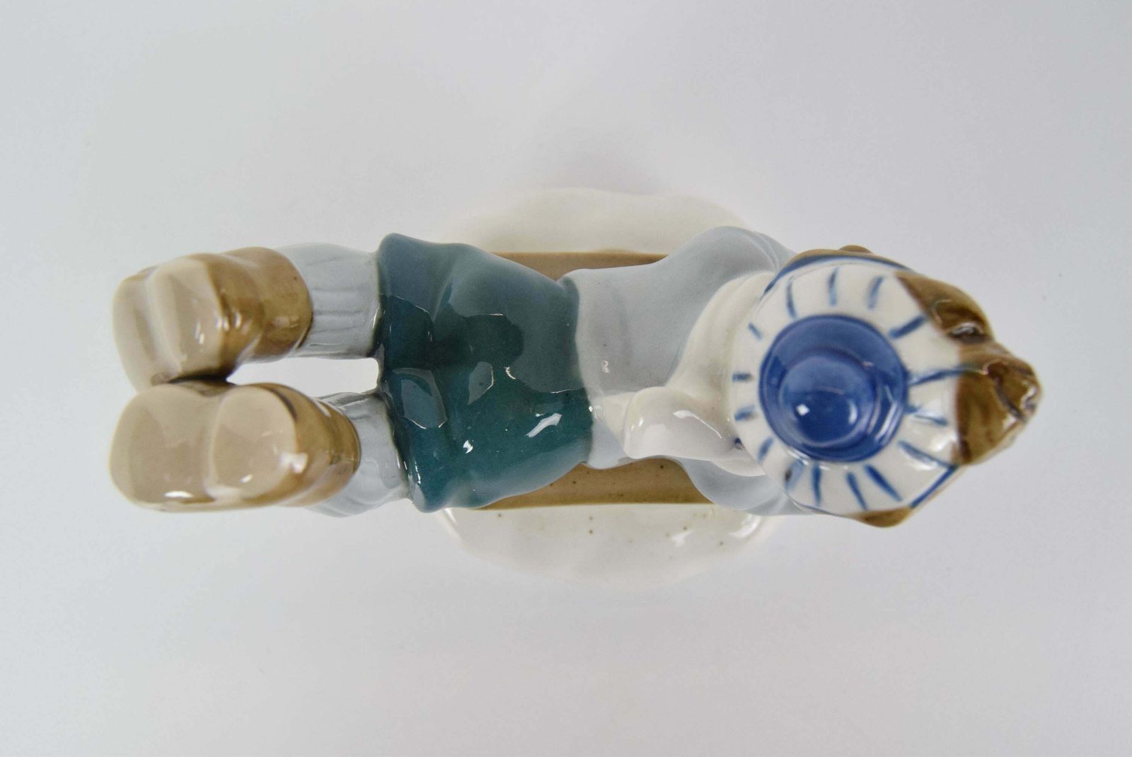 Rare Beautiful Design Porcelain Boy Figurine By Ella Strobach König/ Royal Dux photo vintage