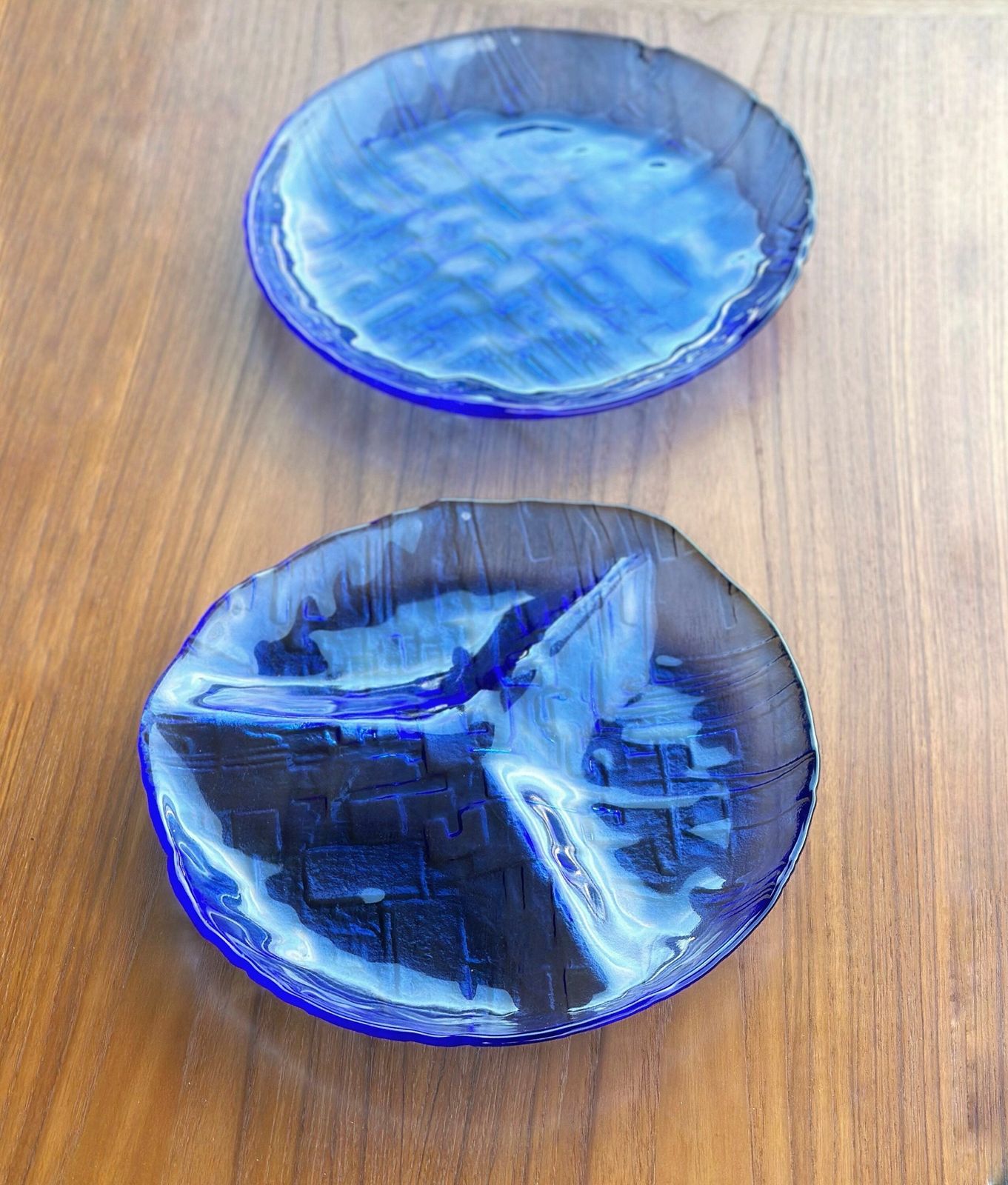 Pair Of Glass Platters By Vaclav Zajic For Libochovice Sklo Designed In 1976 photo furniture