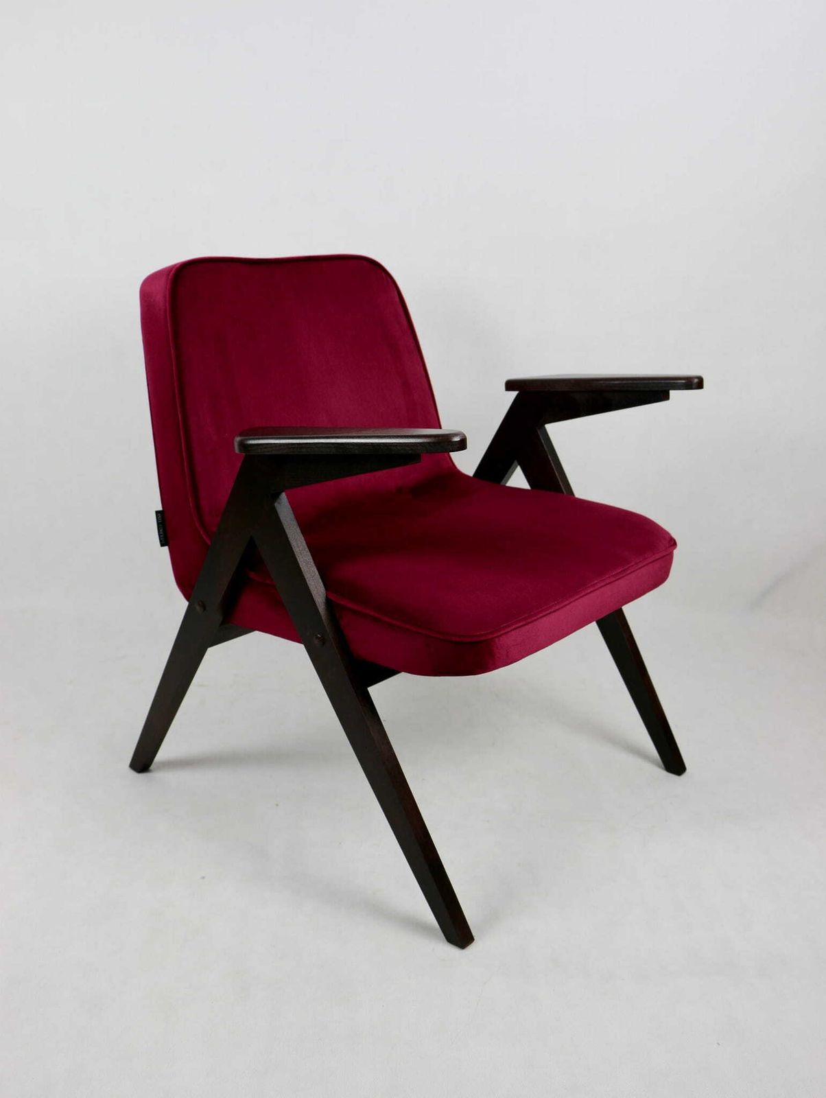Bunny Bunny Armchair, 1970s, Burgundy, Raspberry, Designed By J.Chierowski