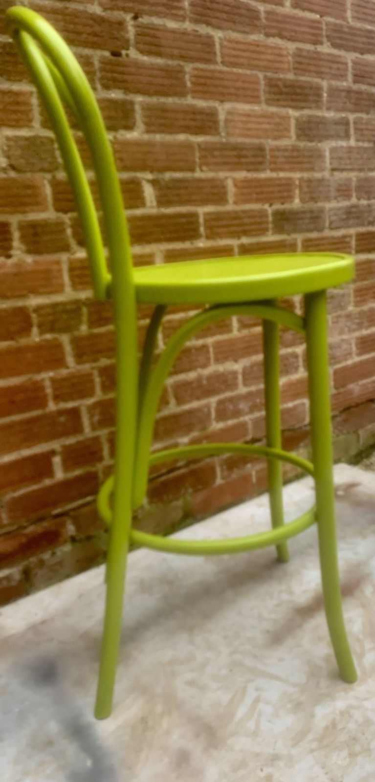 A Pair Of Vibrant Lime Green Bar Stools photo Furniture