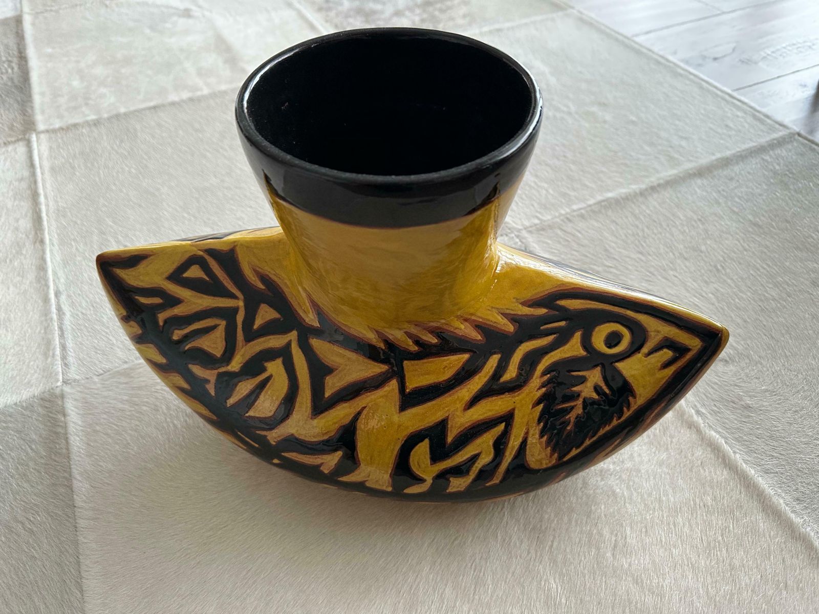 Jean Lurcat Glazed Ceramic Vase, Sant Vincens, Circa 1955, France photo vinterior