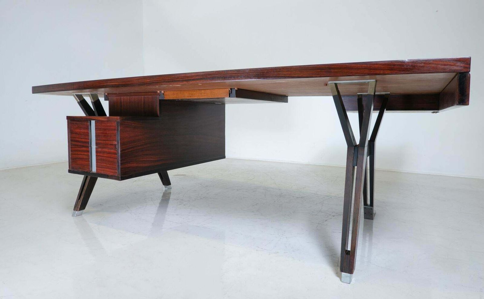 Furniture Mid Century Modern Desk By Ico Parisi For Mim Roma, Italy, 1950s photo