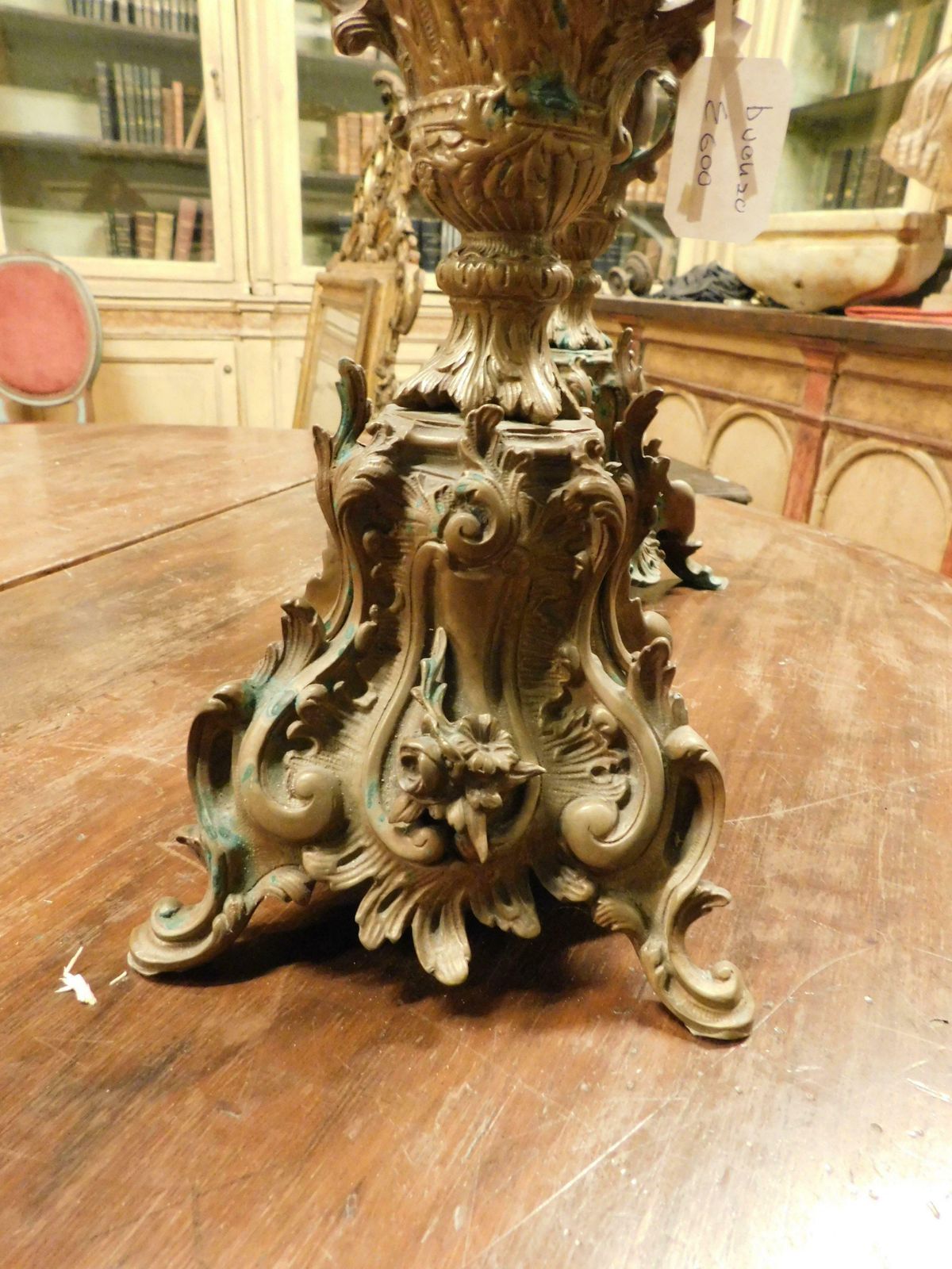 photo furniture Pair Of Gilded And Sculpted Bronze Candelabra, Italy