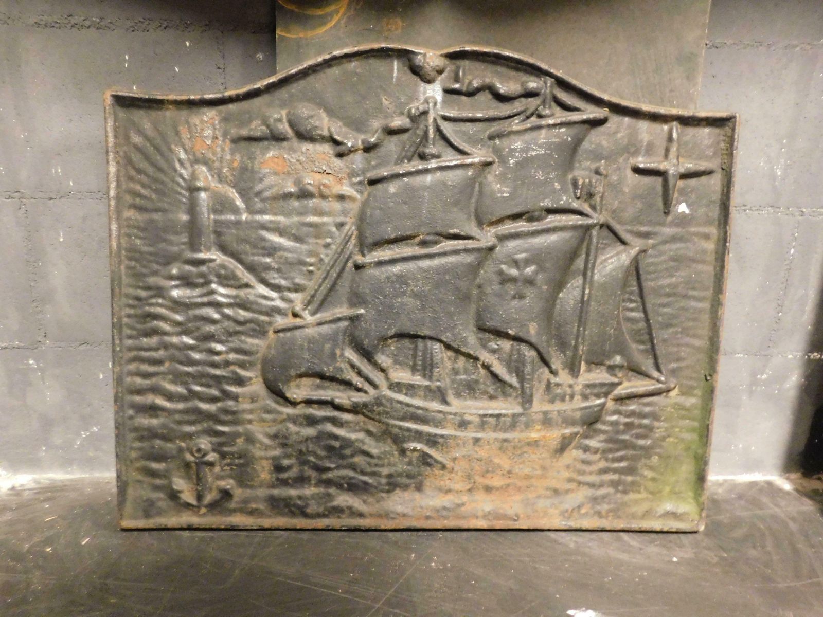 Cast Iron Fireplace Backplate, Italy photo furniture