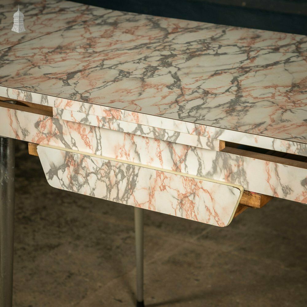 Melamine Extending Table, Vintage 1960’s With A Marble Effect photo buy