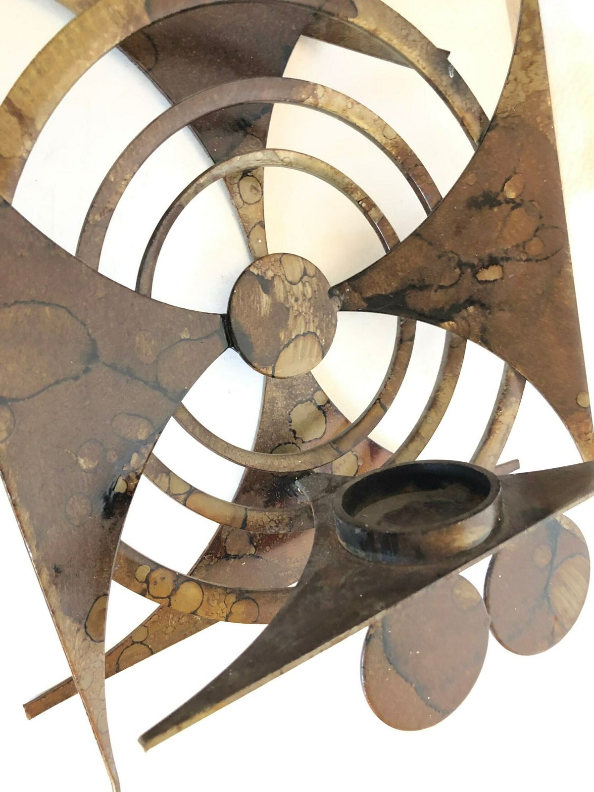 Scandinavian Brutalist Wall Art Sculpture In Welded And Patinated Metal photo 230.0
