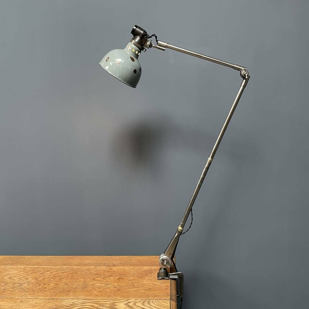 Grote Gepolijste Rademacher Klemmlamp photo for sale