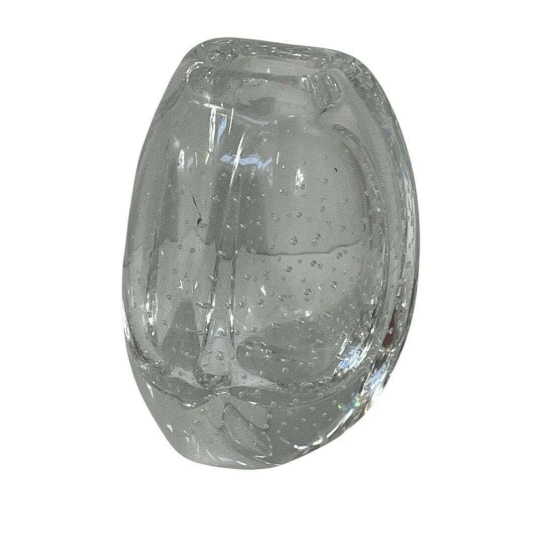Floris Meydam   Glasunie Leerdam   Vase With Encapsulated Bubbles   Model 'Beukennootje' / Beechnut (Large)   Encapsulated Bubbles photo vinterior