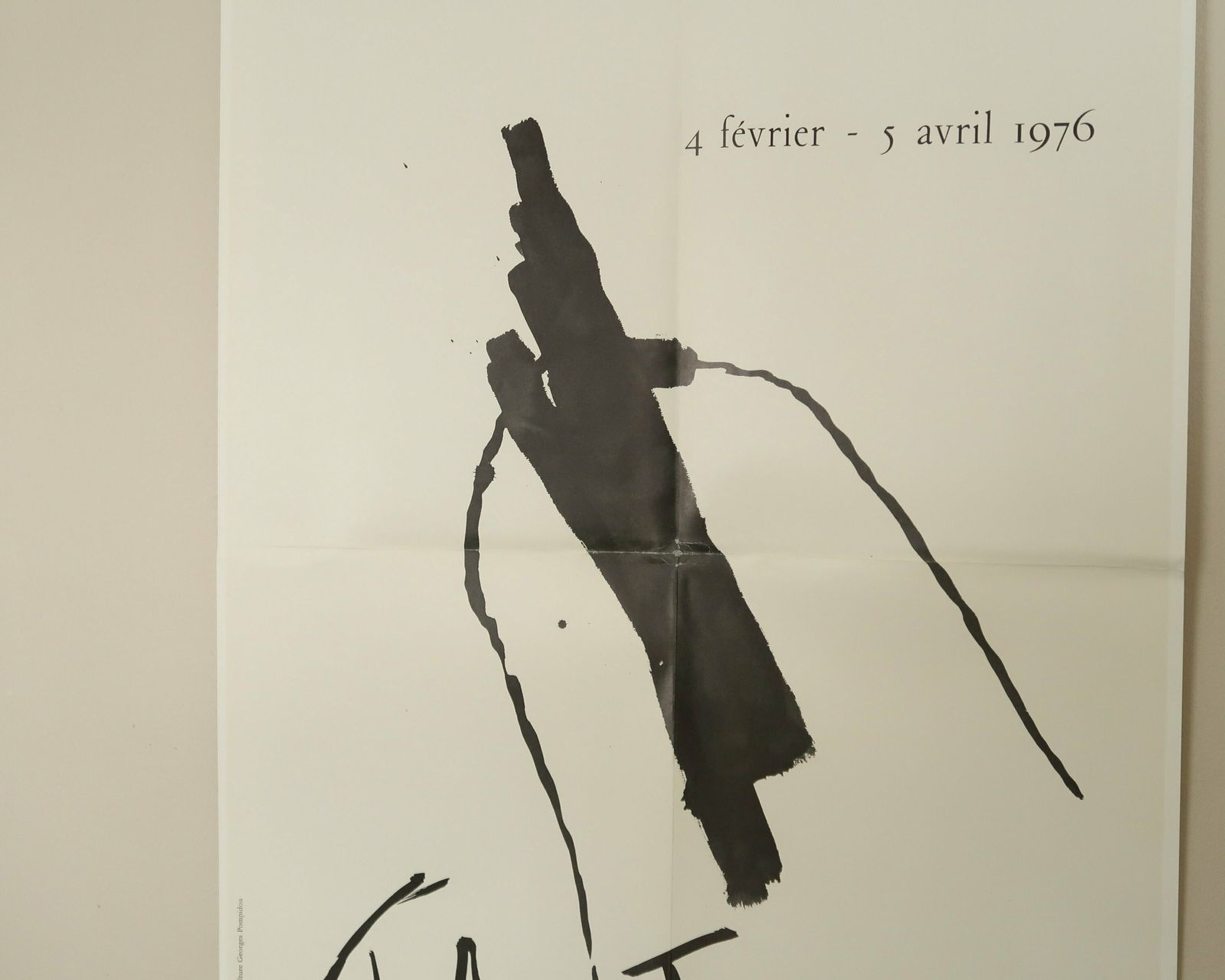 Original Poster : Pierre Tal Coat Exhibition At Le Grand Palais Paris, 1976 / Print, Beige, Abstract Painting, Art photo Art