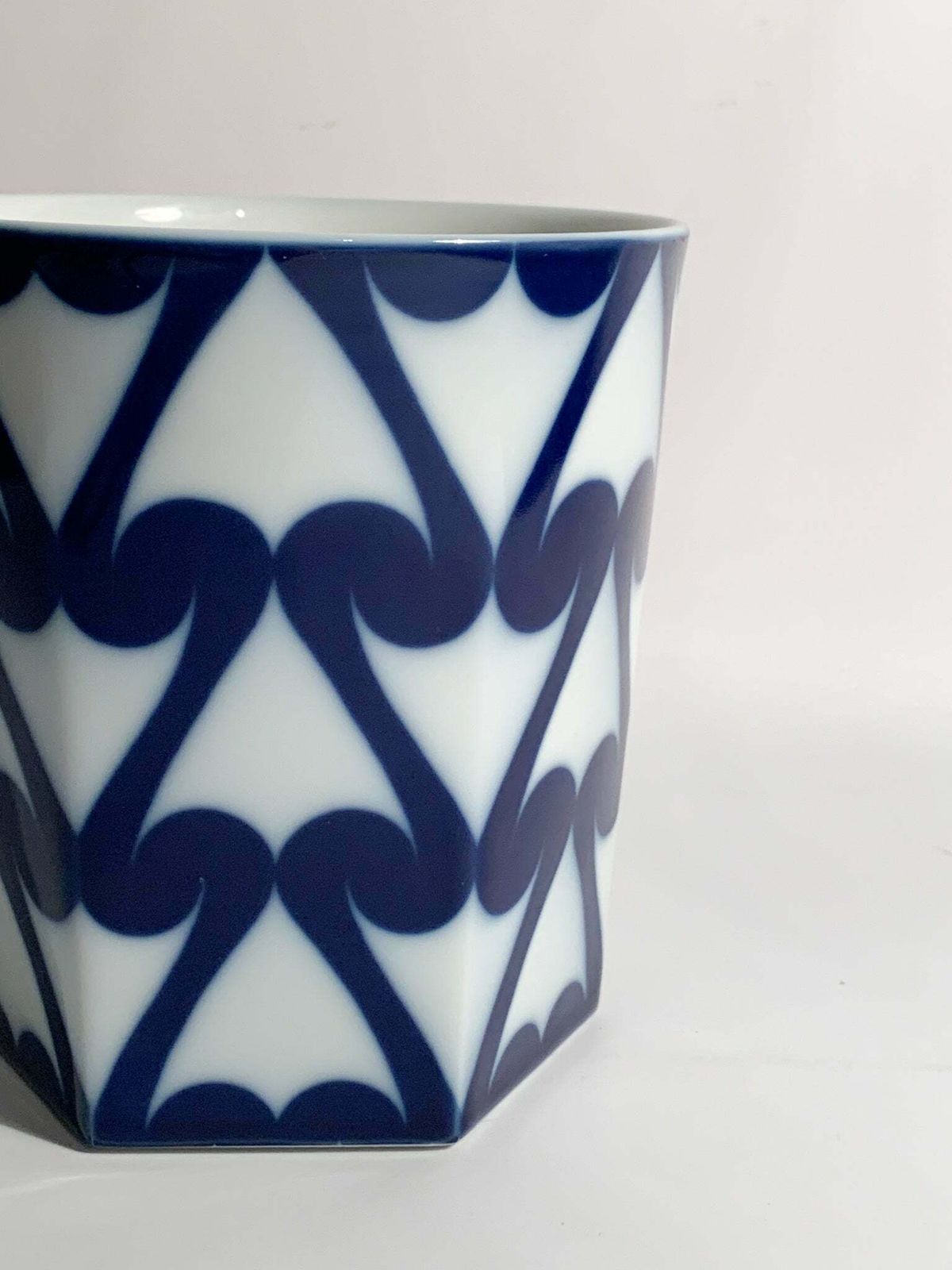 photo for sale White And Blue Porcelain Vase By Studio Linie For Rosenthal, 1980s