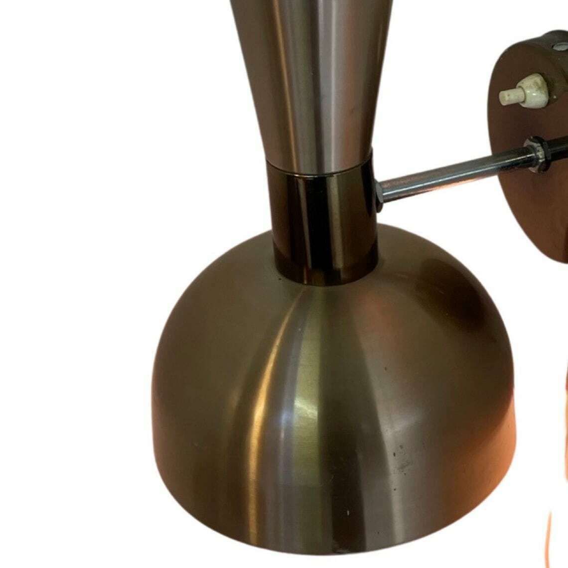 Vintage Herda Wall Mounted Lamp   Model: Diabolo   Champagne Metal Exterior, Orange On The Inside photo furniture