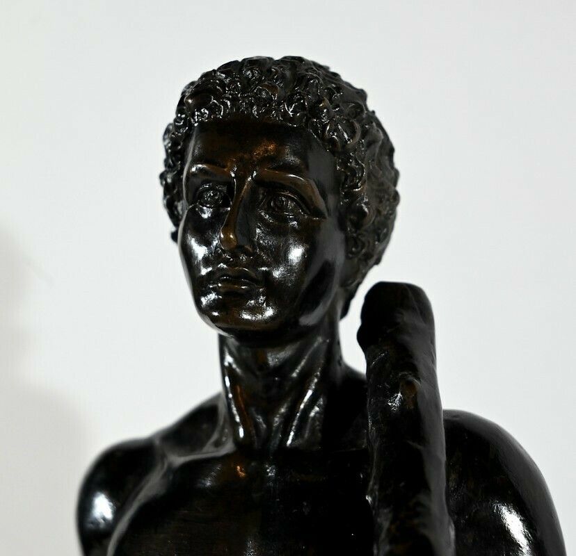 photo furniture Bronze “Hercules And The Lion Of Nemea”, Signed Gregroi – 19th Century