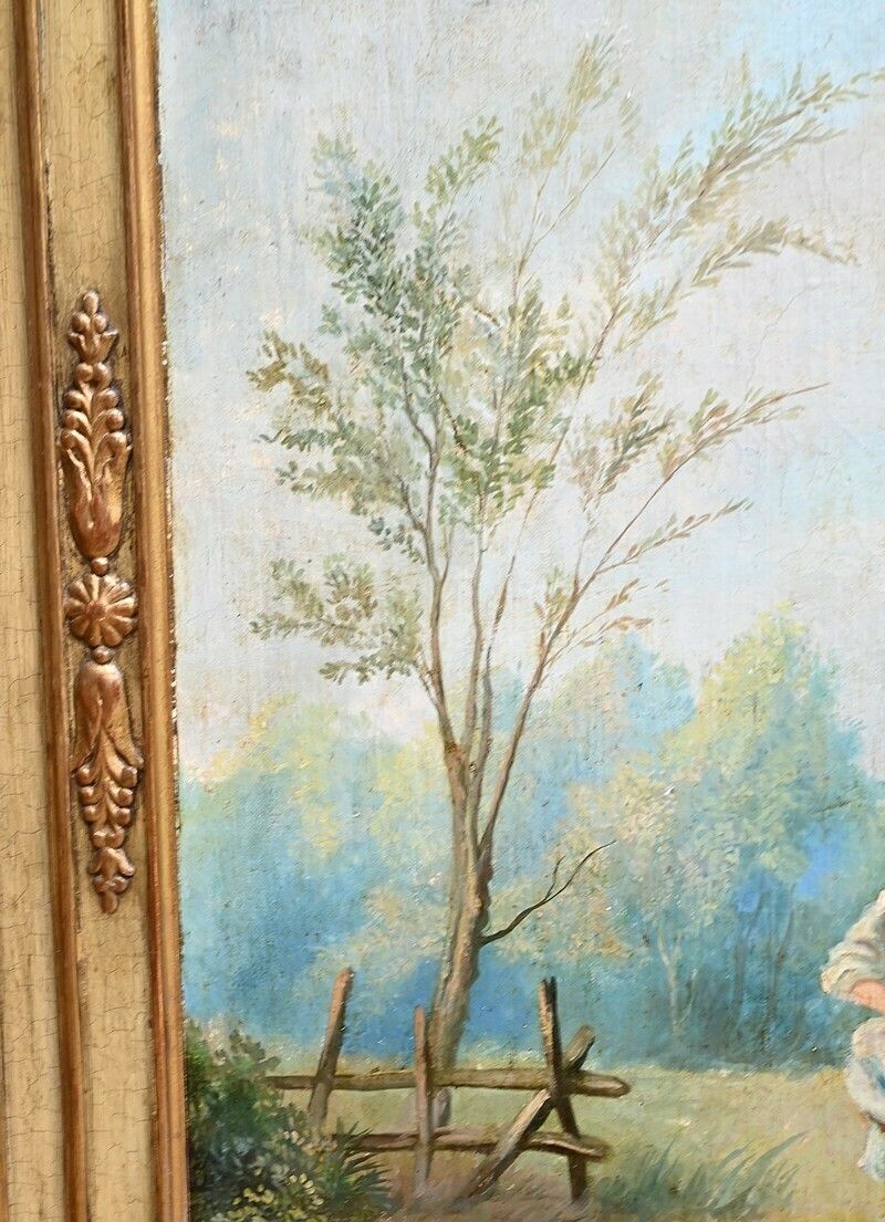 Important Trumeau In Golden Wood, Louis XVI Period – Late 18th Century photo buy