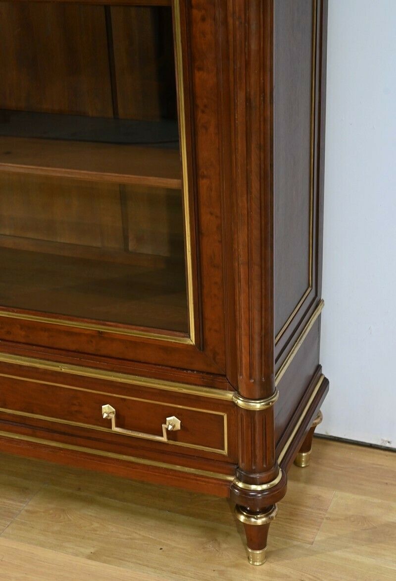 photo vintage Large Mahogany Bookcase, Louis XVI Style – Mid 19th Century