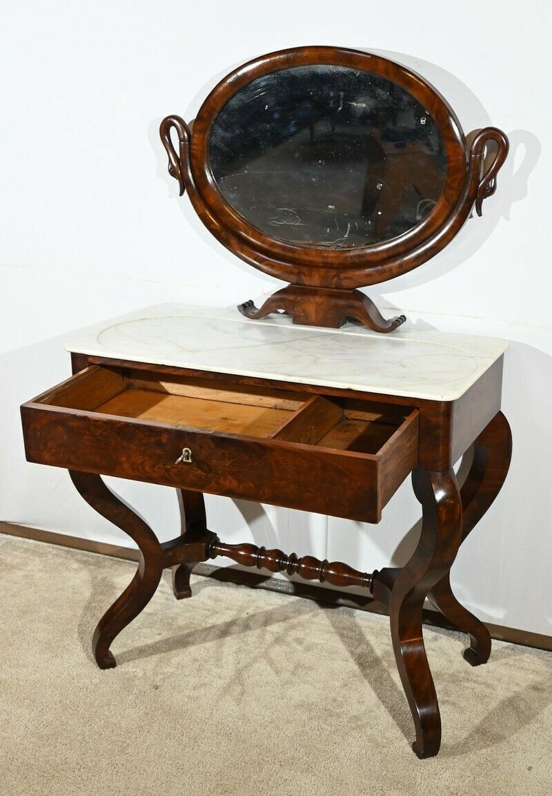 Burl Mahogany Dressing Table, Restoration Period – Early 19th Century photo Furniture