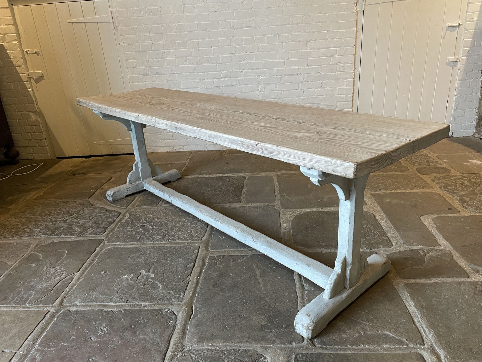 photo furniture English Painted Trestle Table, 1800s
